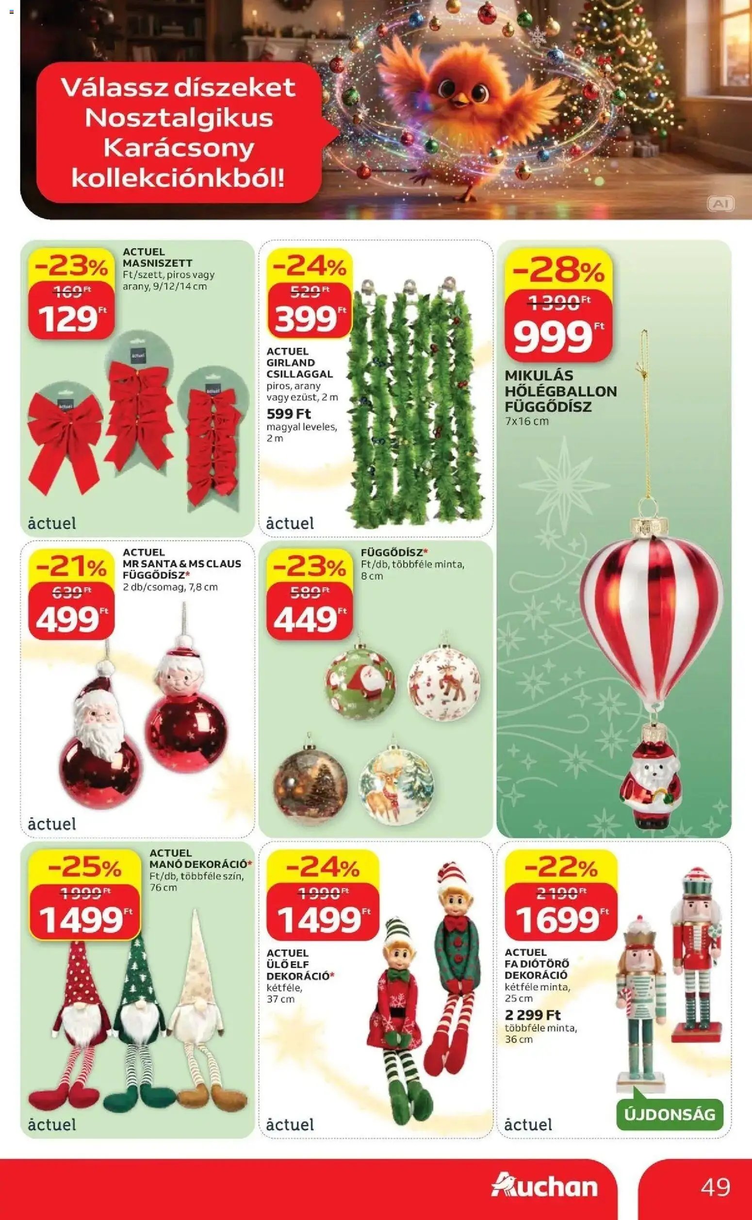 Auchan Karácsonyi ajánlataink Kecskemét 2026.10.22. - lapozható formában szórólap ✳️