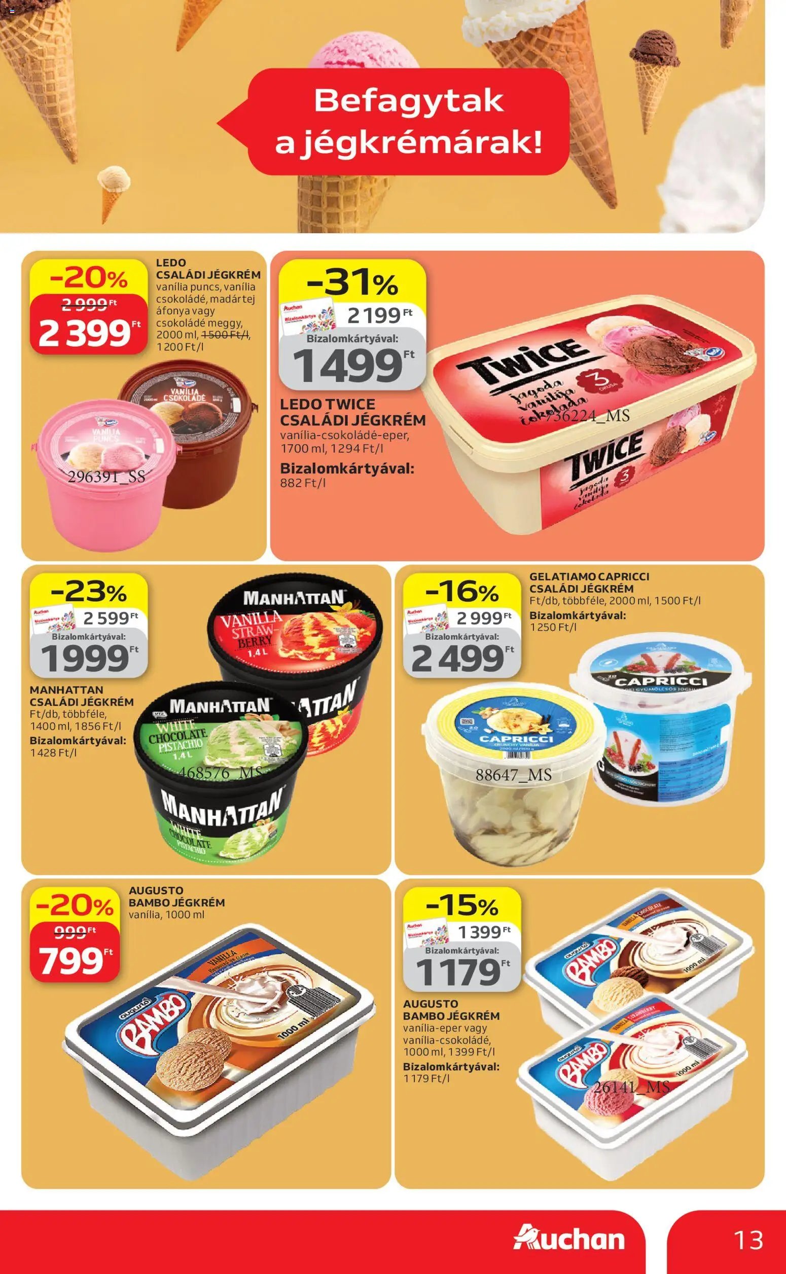 Auchan újság 2026.04.23. Auchan Jégkrém ajánlataink (2026-04-23 - 2026-05-20)