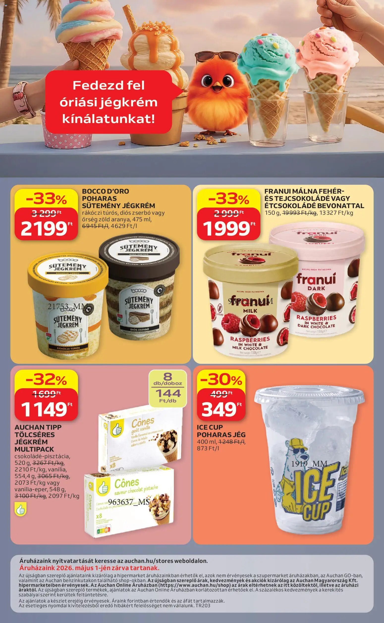 Auchan újság 2026.04.23. Auchan Jégkrém ajánlataink (2026-04-23 - 2026-05-20)