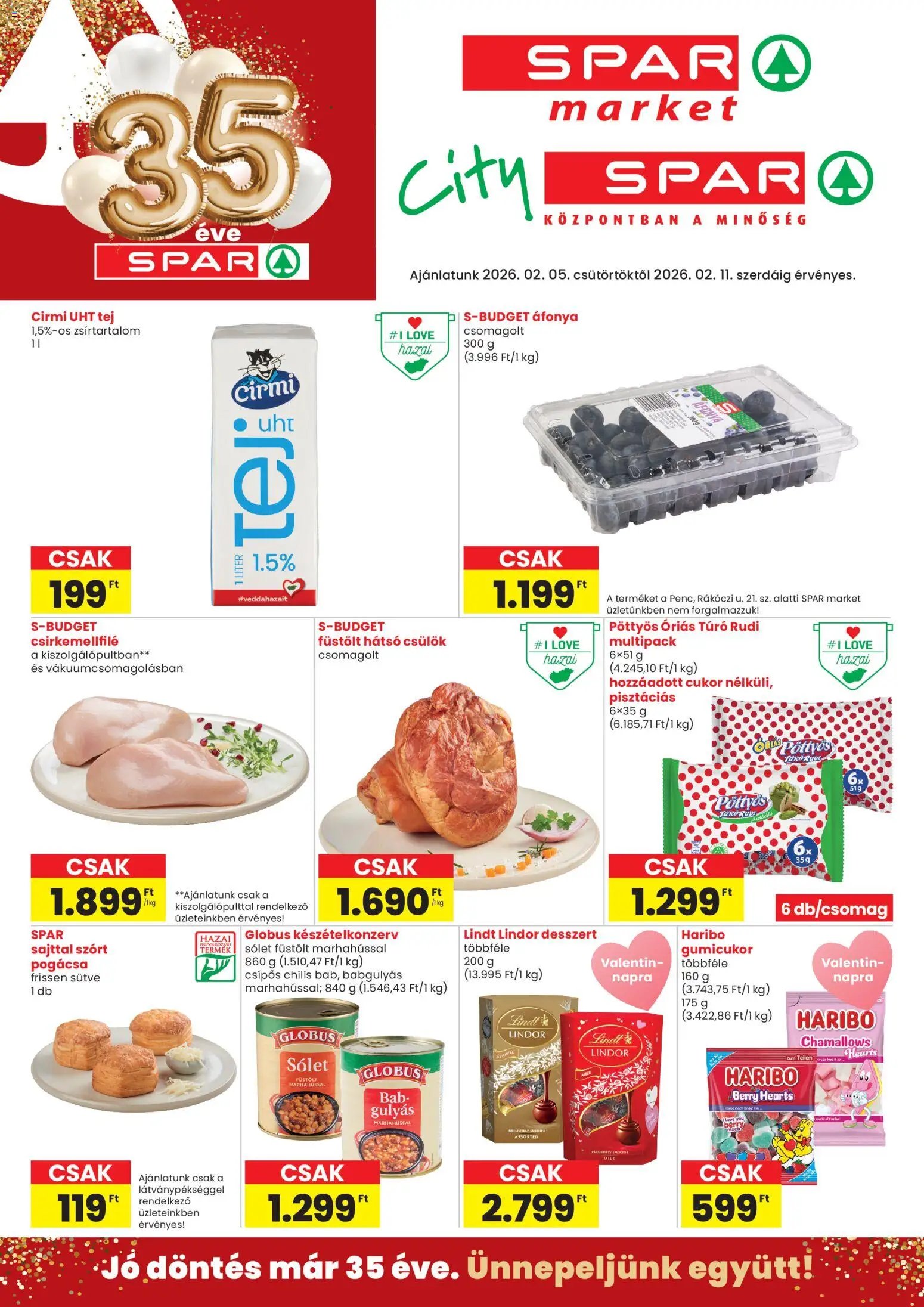 Spar újság 2026.02.05. City Spar szórólap (2026-02-05 - 2026-02-11)