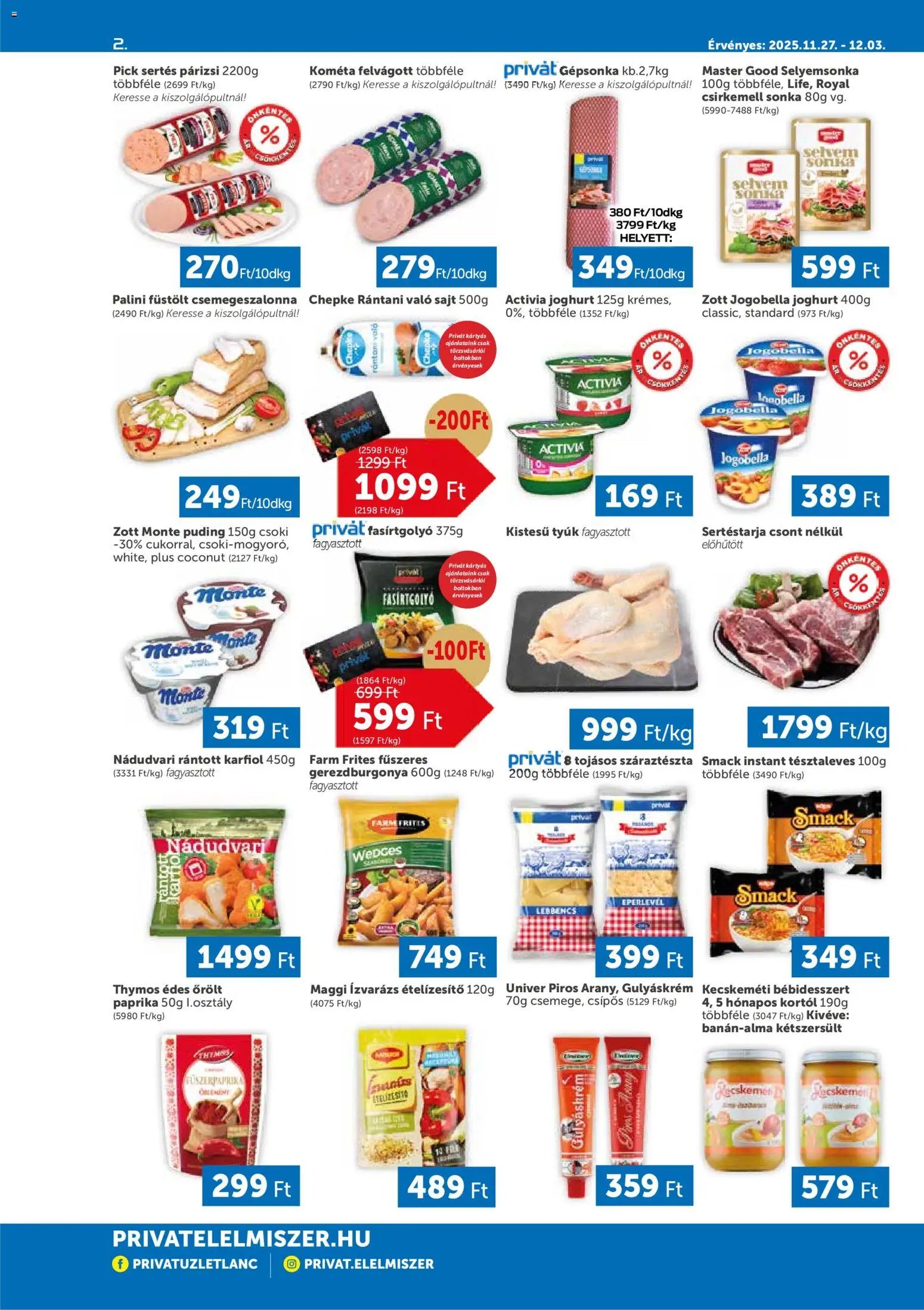 PRIVÁT újság 2025.11.27. Akciós újság PRIVÁT (2025-11-27 - 2025-12-03)