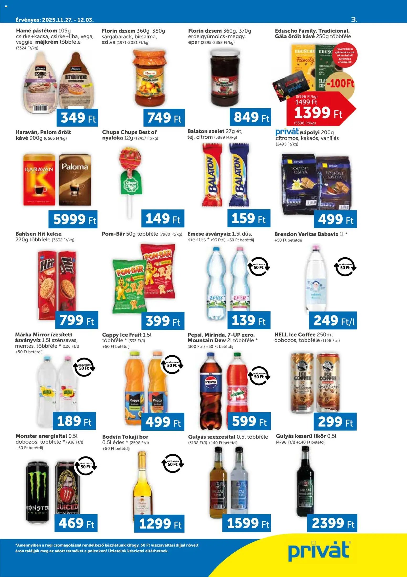 PRIVÁT újság 2025.11.27. Akciós újság PRIVÁT (2025-11-27 - 2025-12-03)