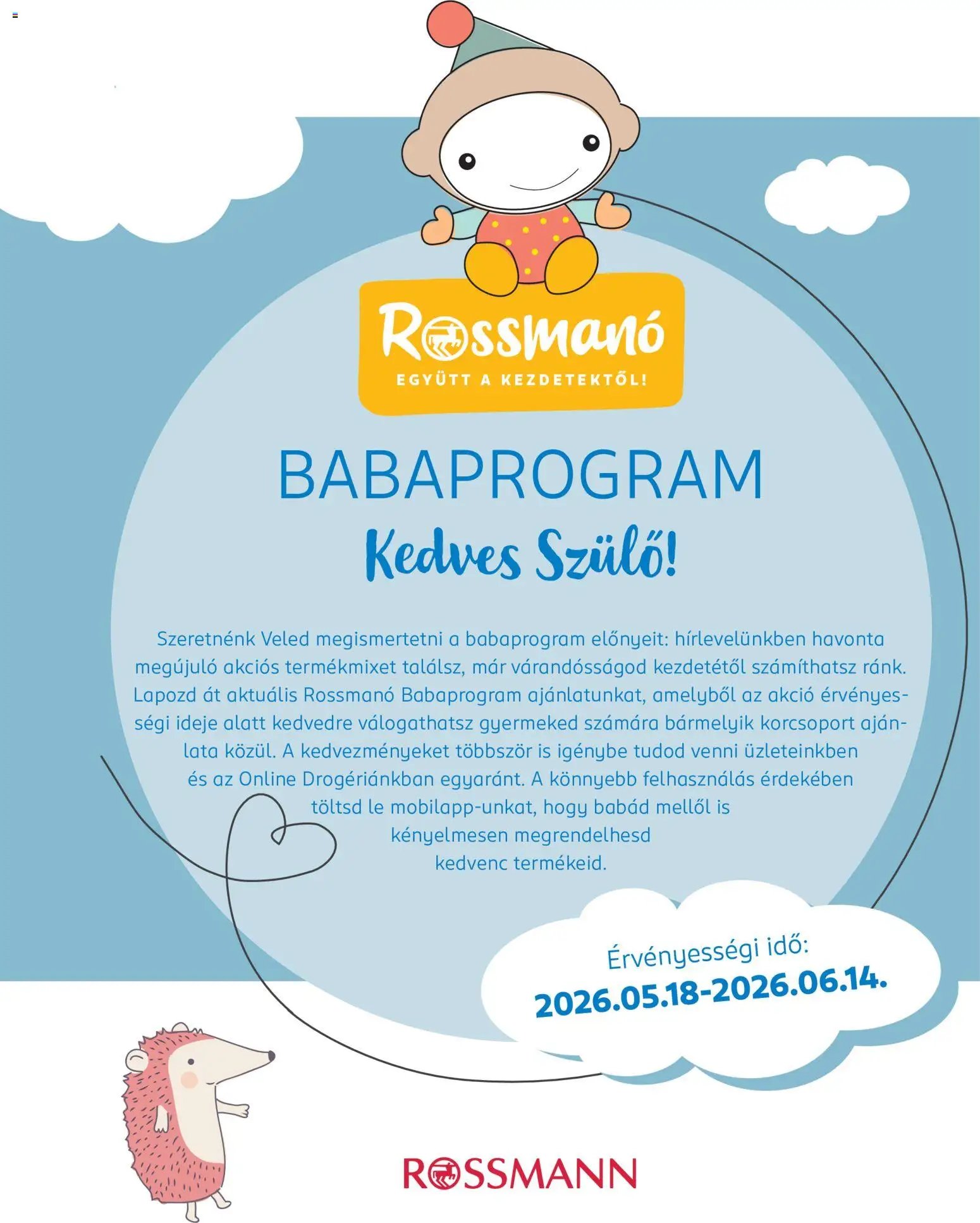 Rossmann újság 2026.05.18. Rossmann Babaprogram (2026-05-18 - 2026-06-14)
