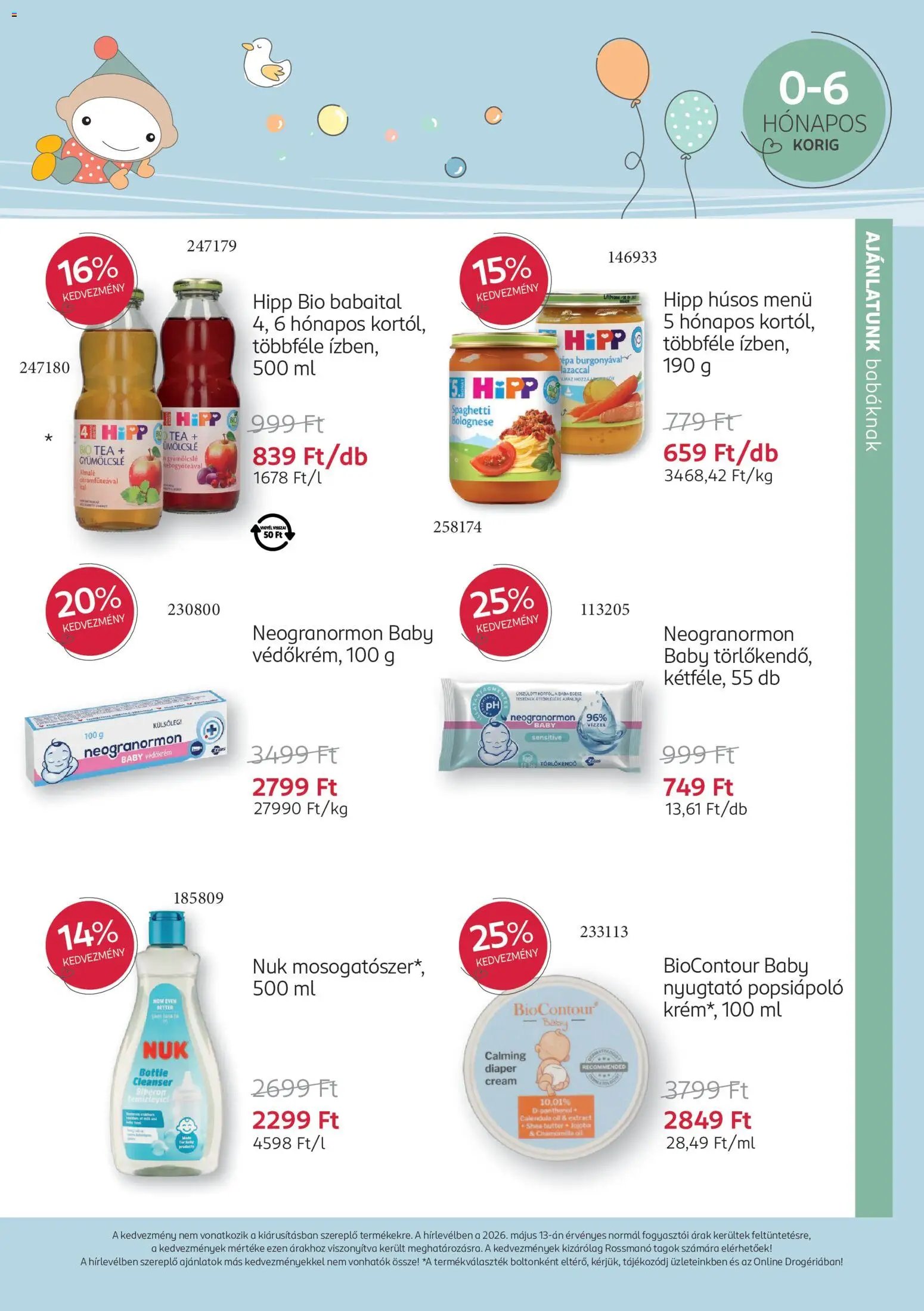 Rossmann újság 2026.05.18. Rossmann Babaprogram (2026-05-18 - 2026-06-14)