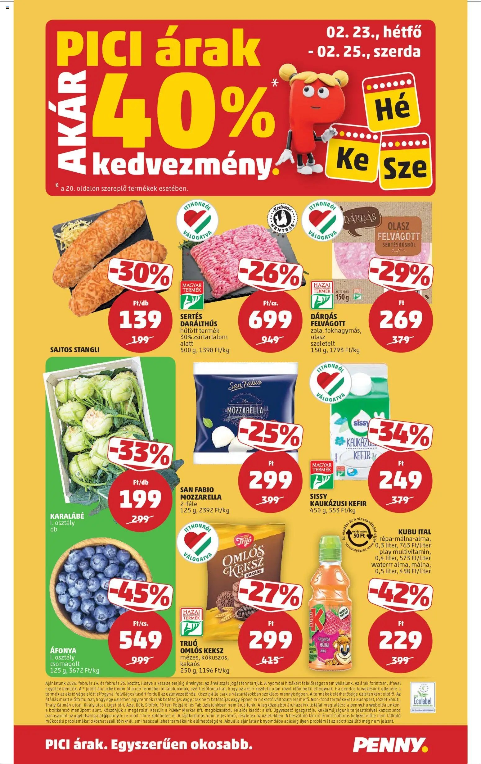 PENNY újság 2026.02.19. Akciós újság PENNY (2026-02-19 - 2026-02-25)