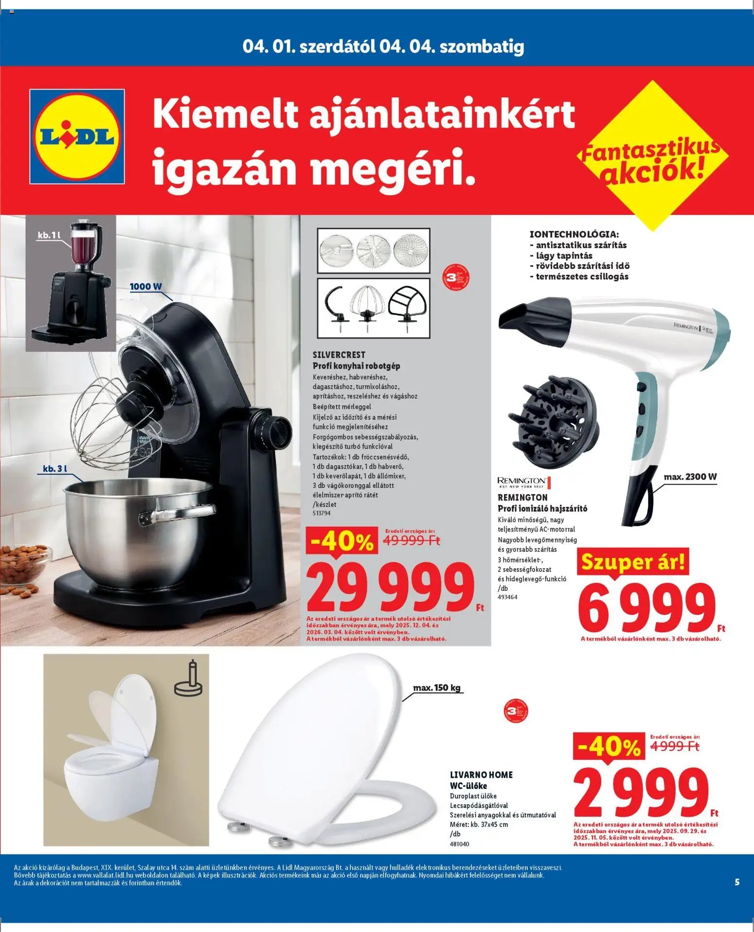 Lidl újság 2026.04.01. Lidl Budapest (2026-04-01 - 2026-04-04)