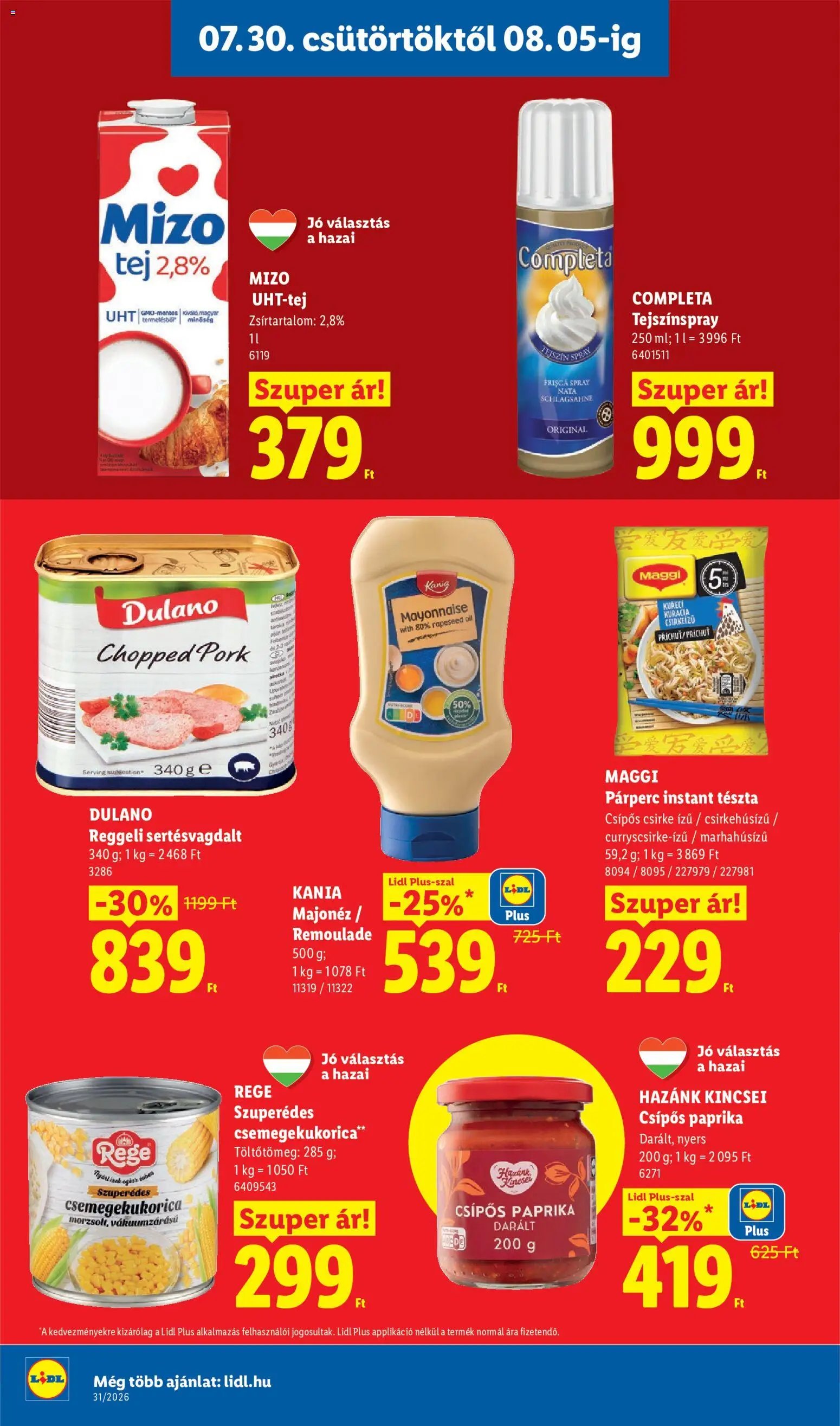 Lidl újság 2026.07.30. Lidl akciós újság