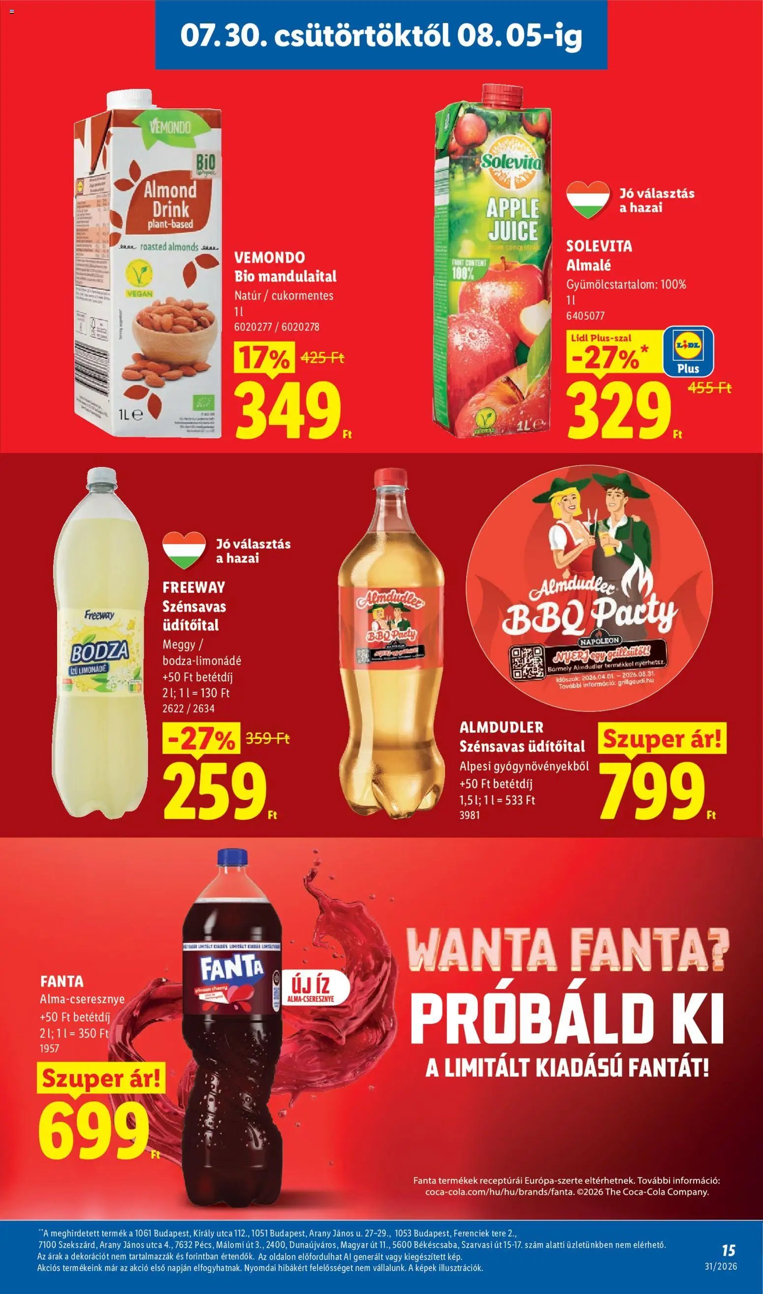 Lidl újság 2026.07.30. Lidl akciós újság