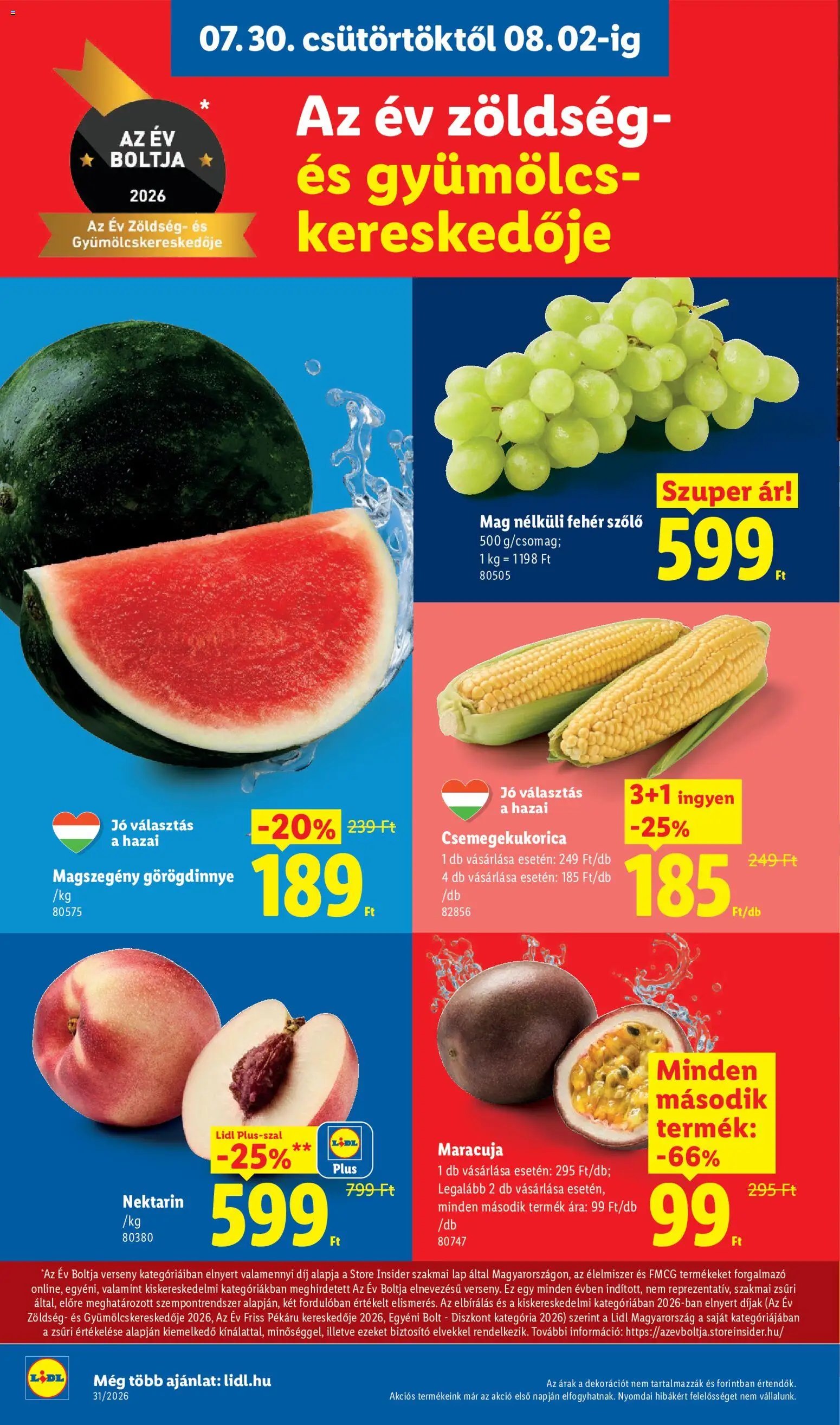 Lidl újság 2026.07.30. Lidl akciós újság