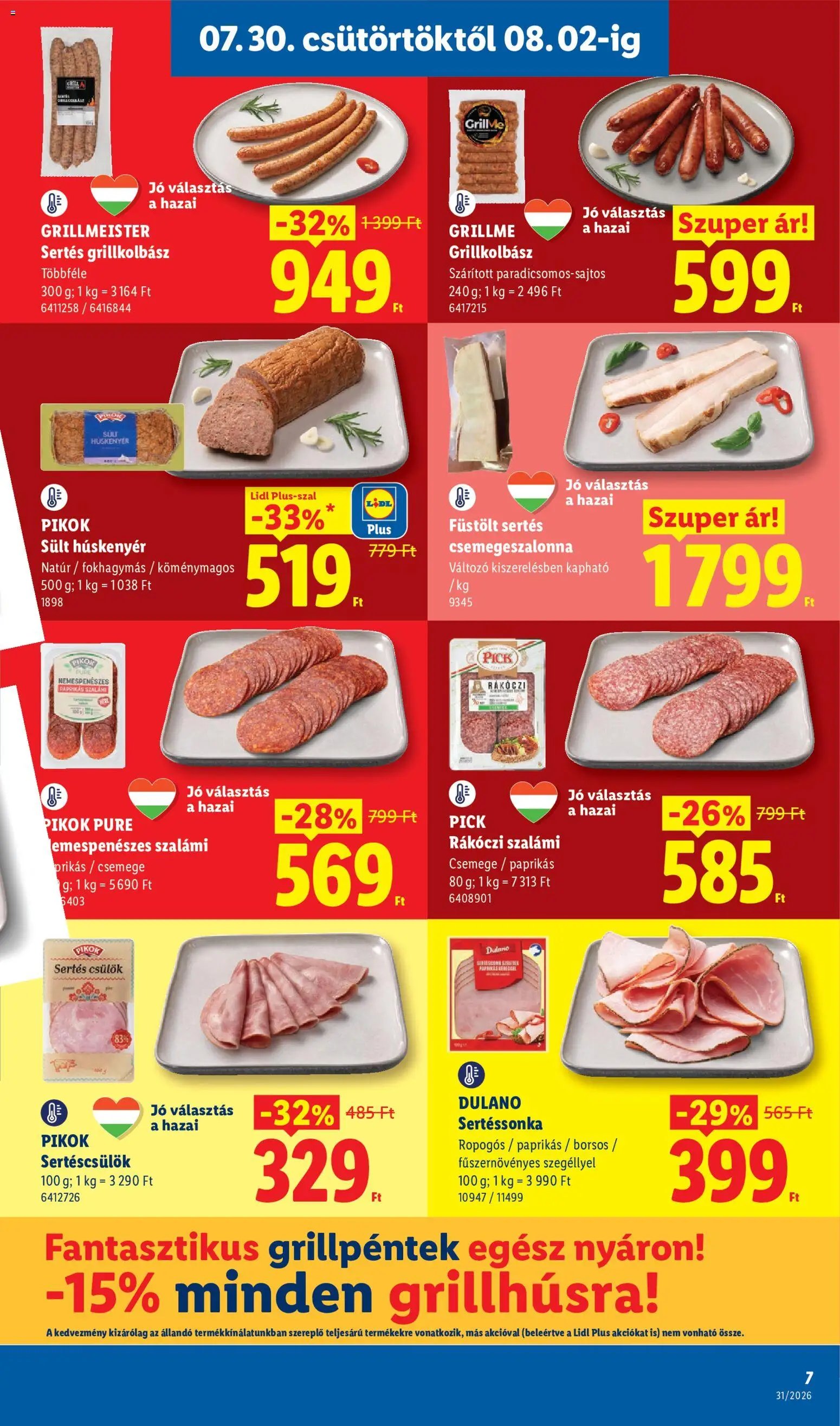 Lidl újság 2026.07.30. Lidl akciós újság