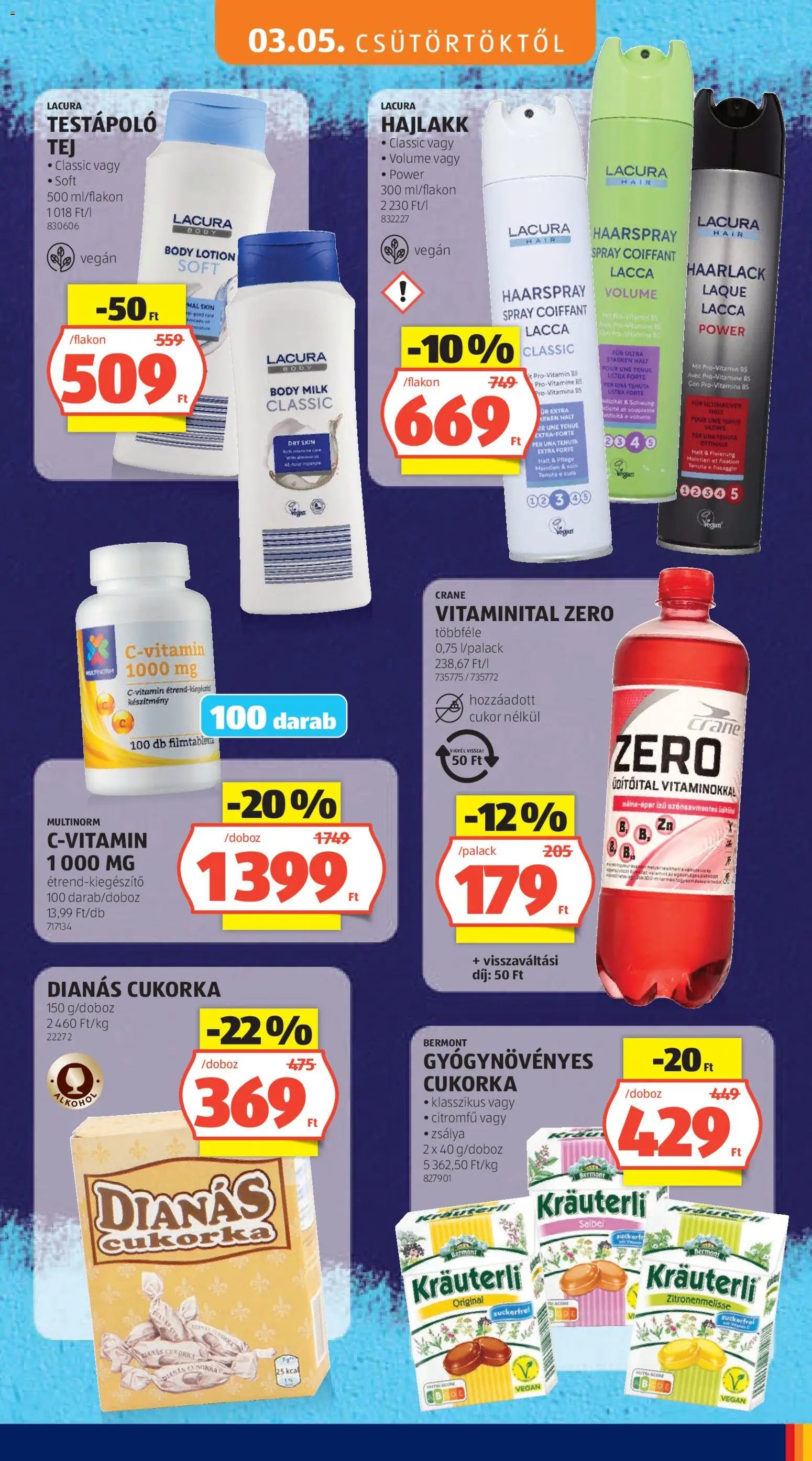 Aldi újság 2026.03.05. Aldi Tartós árcsökkentés flyer (2026-03-05 - 2026-03-11)