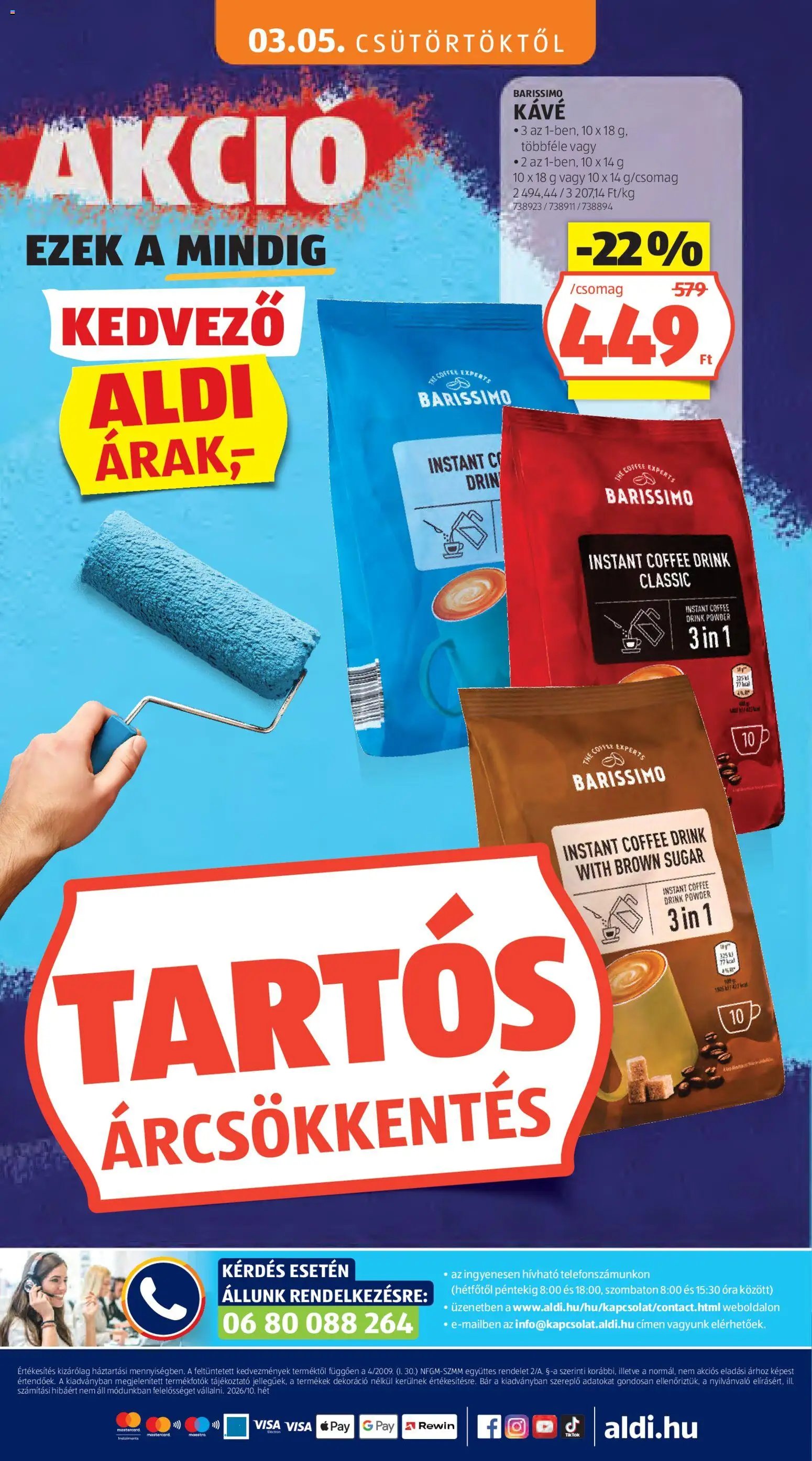 Aldi újság 2026.03.05. Aldi Tartós árcsökkentés flyer (2026-03-05 - 2026-03-11)