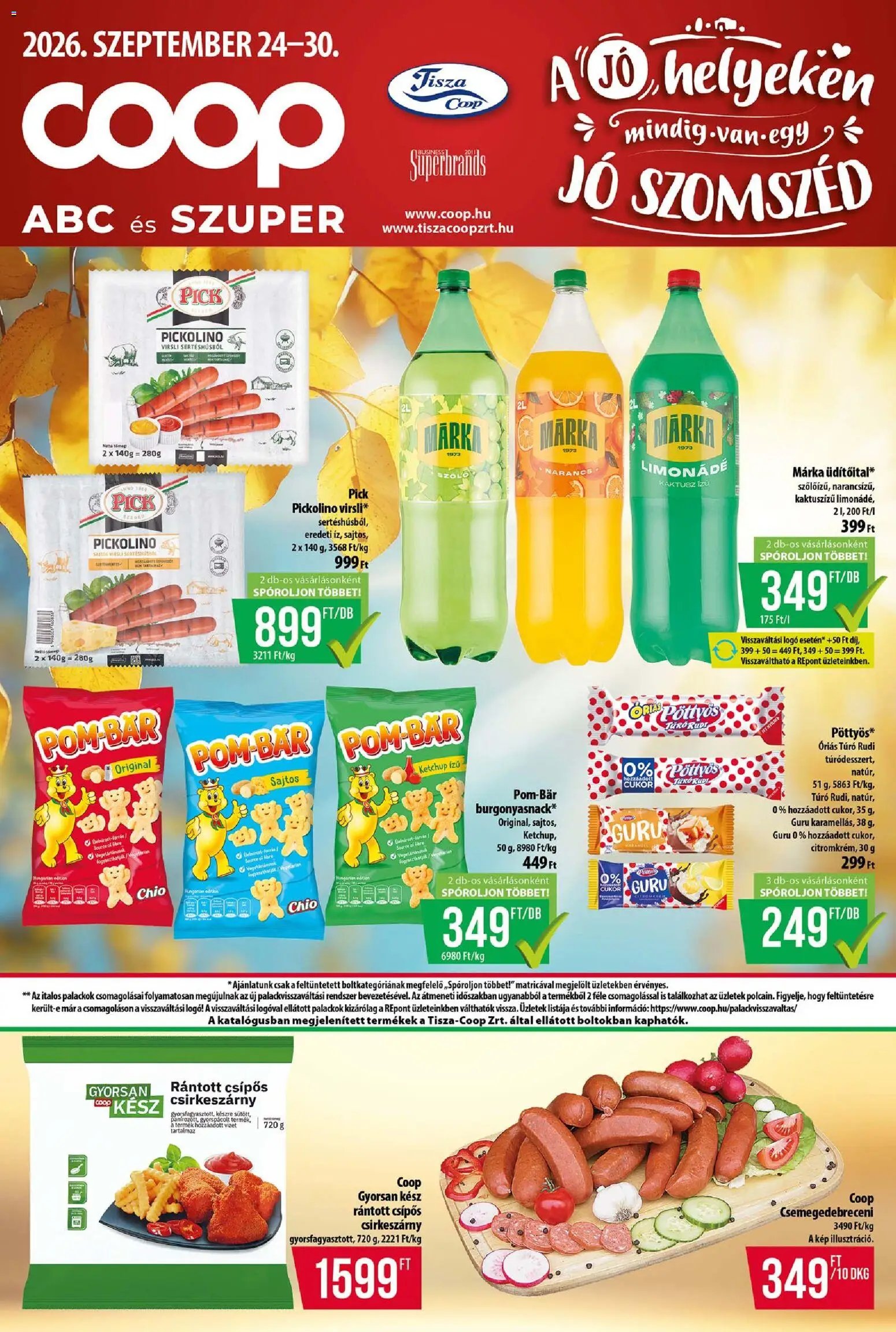 COOP újság 2026.09.24. COOP - Abc & Szuper / Tisza