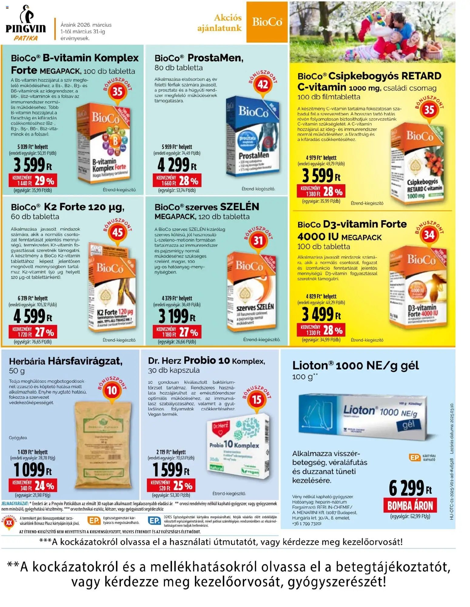 Pingvin Patika újság 2026.03.01. Pingvin Patika akciós újság (2026-03-01 - 2026-03-31)