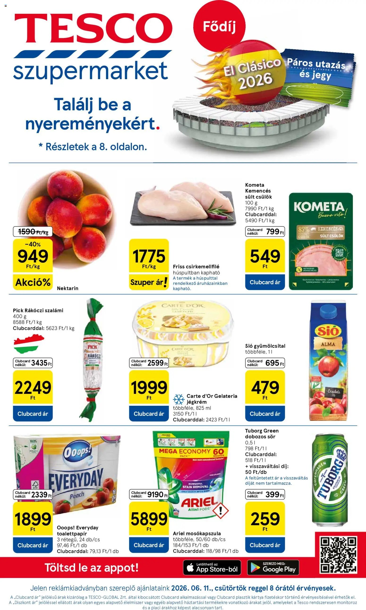 Tesco újság 2026.06.11. Tesco Szupermarket akciós újság