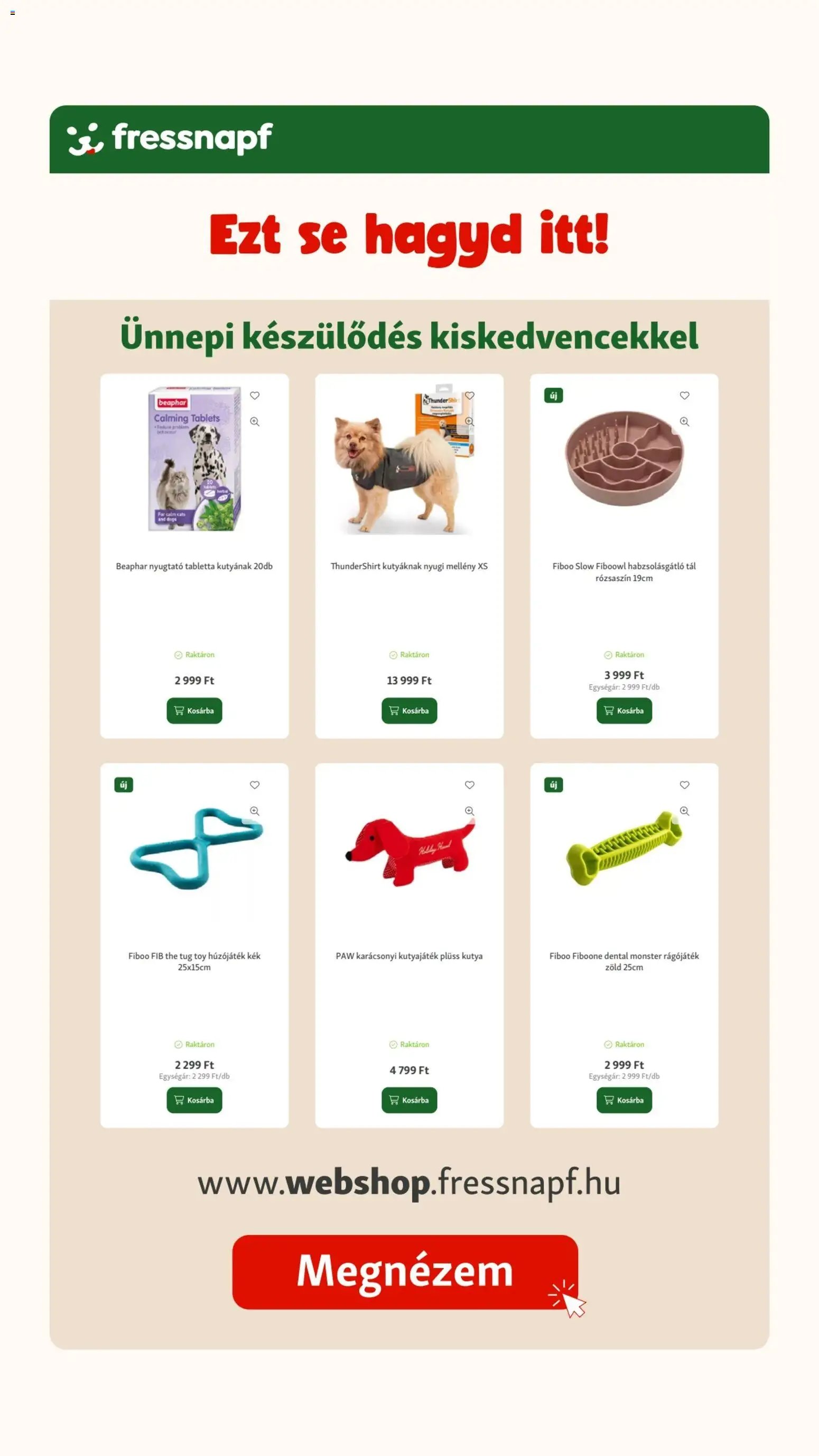 Fressnapf újság 2025.12.04. Akciós újság Fressnapf (2025-12-04 - 2025-12-10)