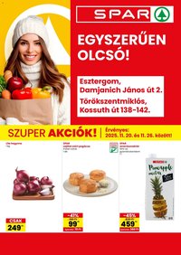 Spar újság 2025.11.20. Esztergom, Törökszentmiklós üzlet megújulás (2025-11-20 - 2025-11-26)