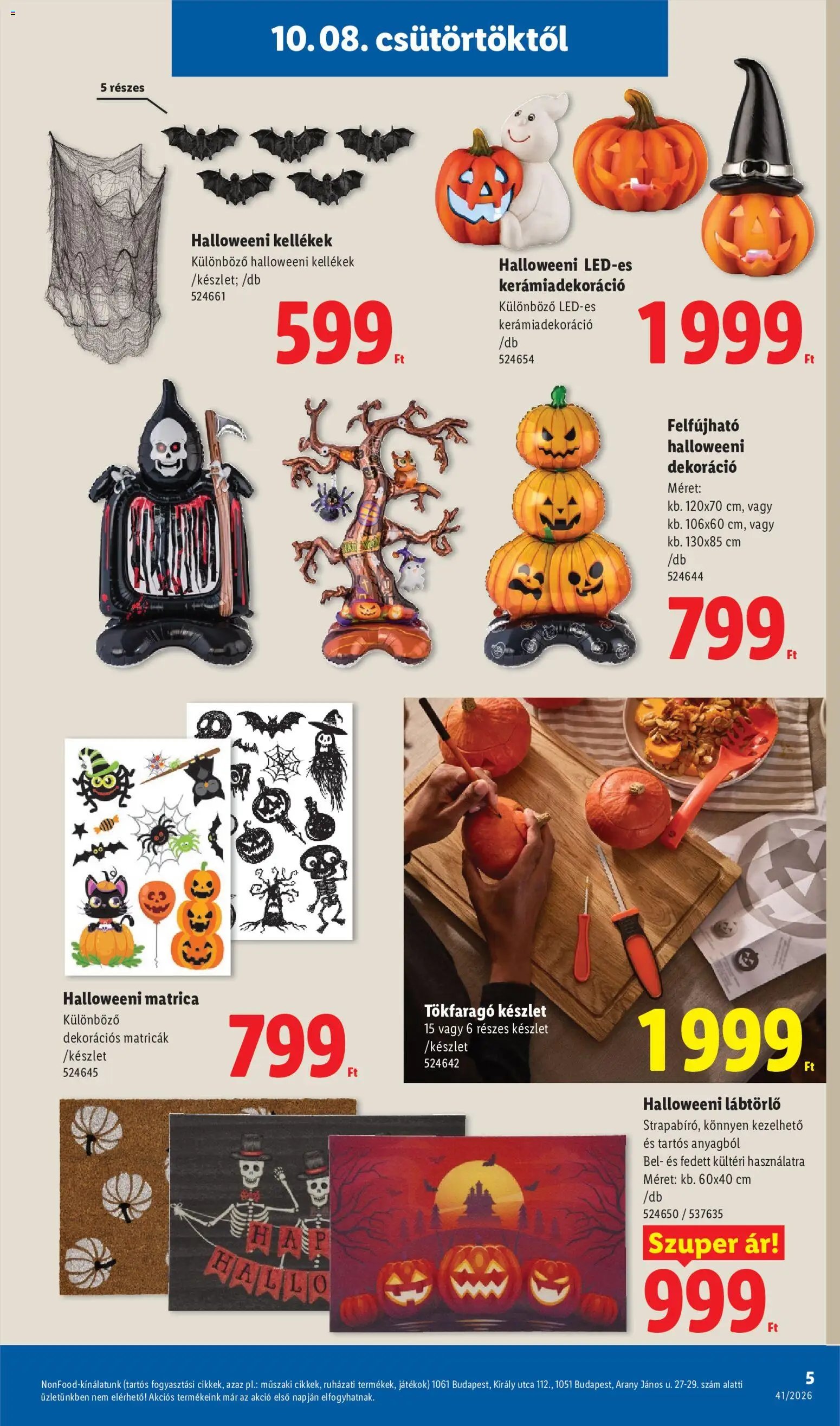 Lidl újság 2026.10.08. Lidl Nonfood kínálatunk