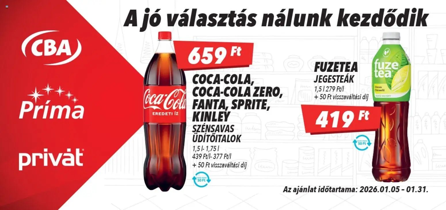 CBA újság 2026.01.05. Aktuális óriásplakátok (2026-01-05 - 2026-01-31)
