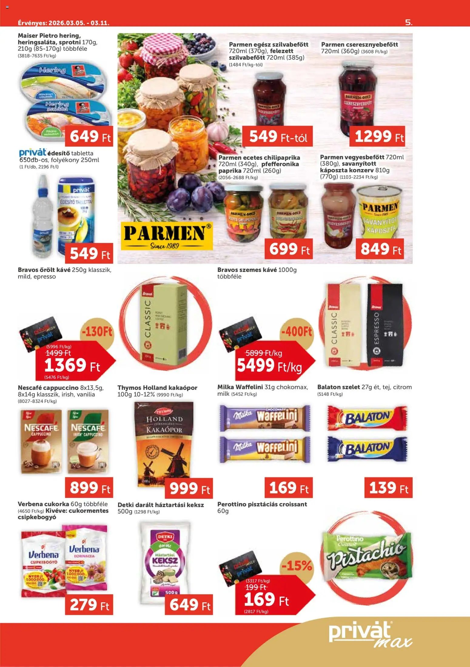 PRIVÁT újság 2026.03.05. PRIVÁT Aktuális szórólap MAX (2026-03-05 - 2026-03-11)