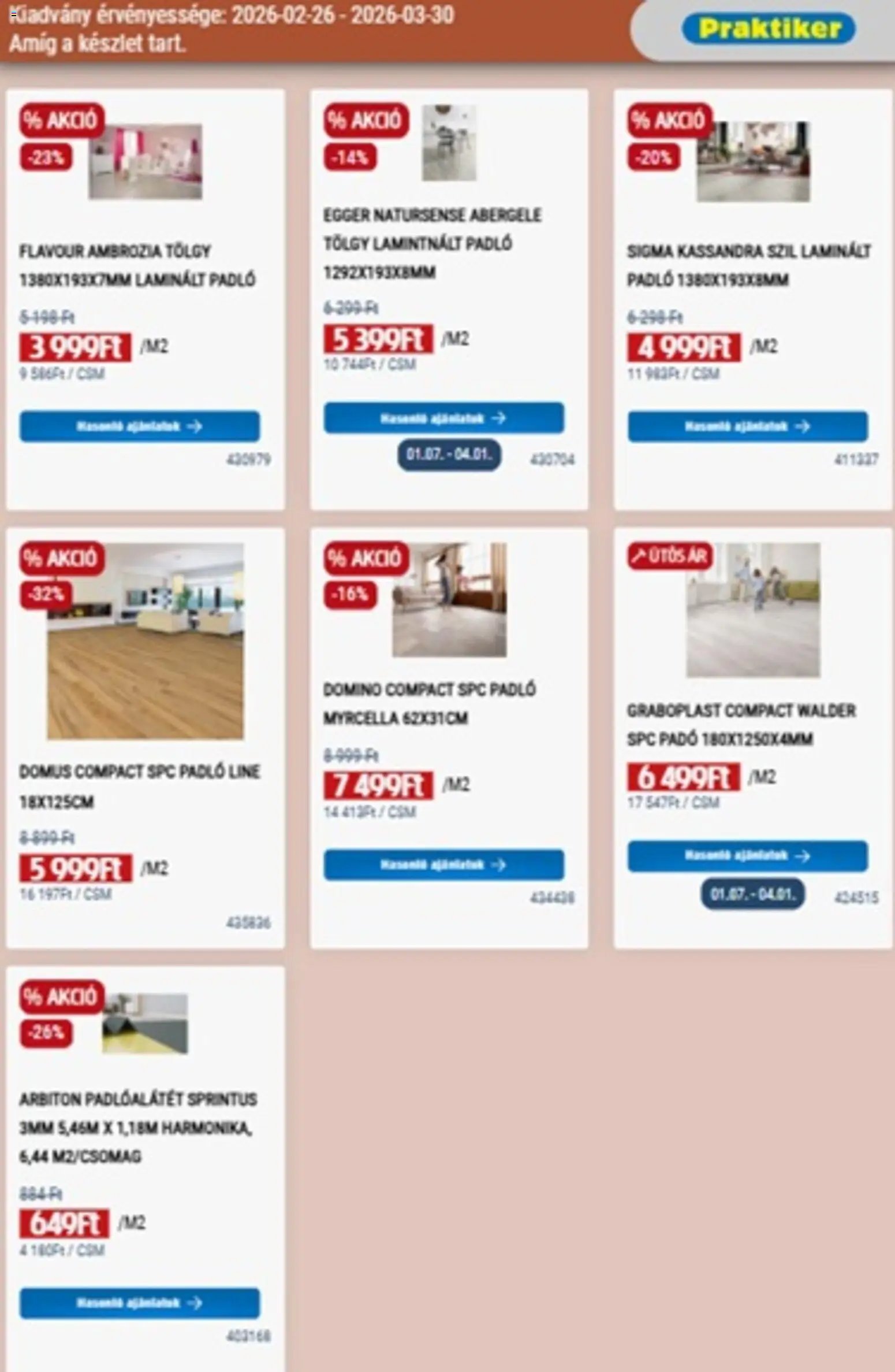 Praktiker újság 2026.02.26. Praktiker akciós újság (2026-02-26 - 2026-03-30)
