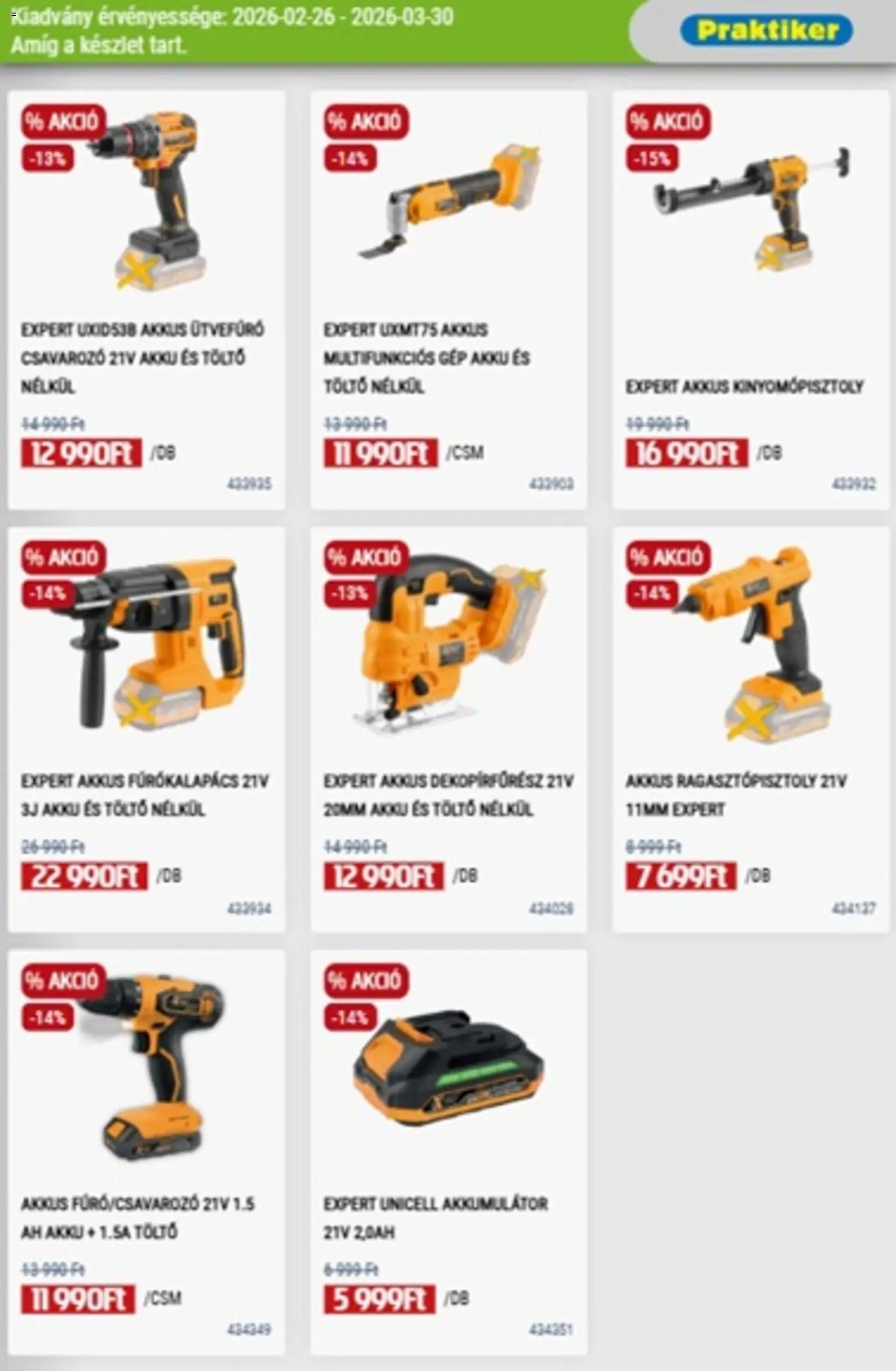 Praktiker újság 2026.02.26. Praktiker akciós újság (2026-02-26 - 2026-03-30)