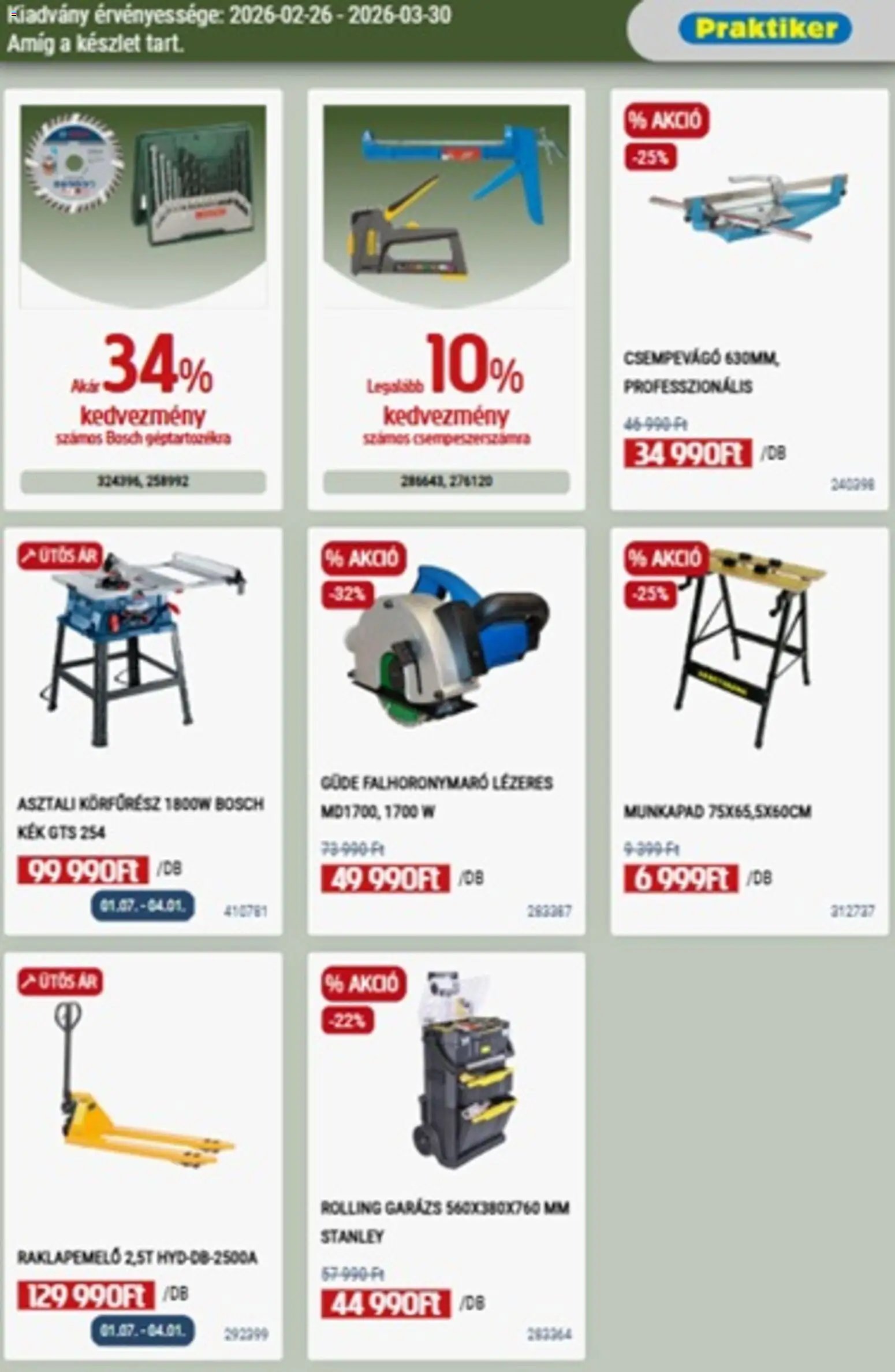 Praktiker újság 2026.02.26. Praktiker akciós újság (2026-02-26 - 2026-03-30)