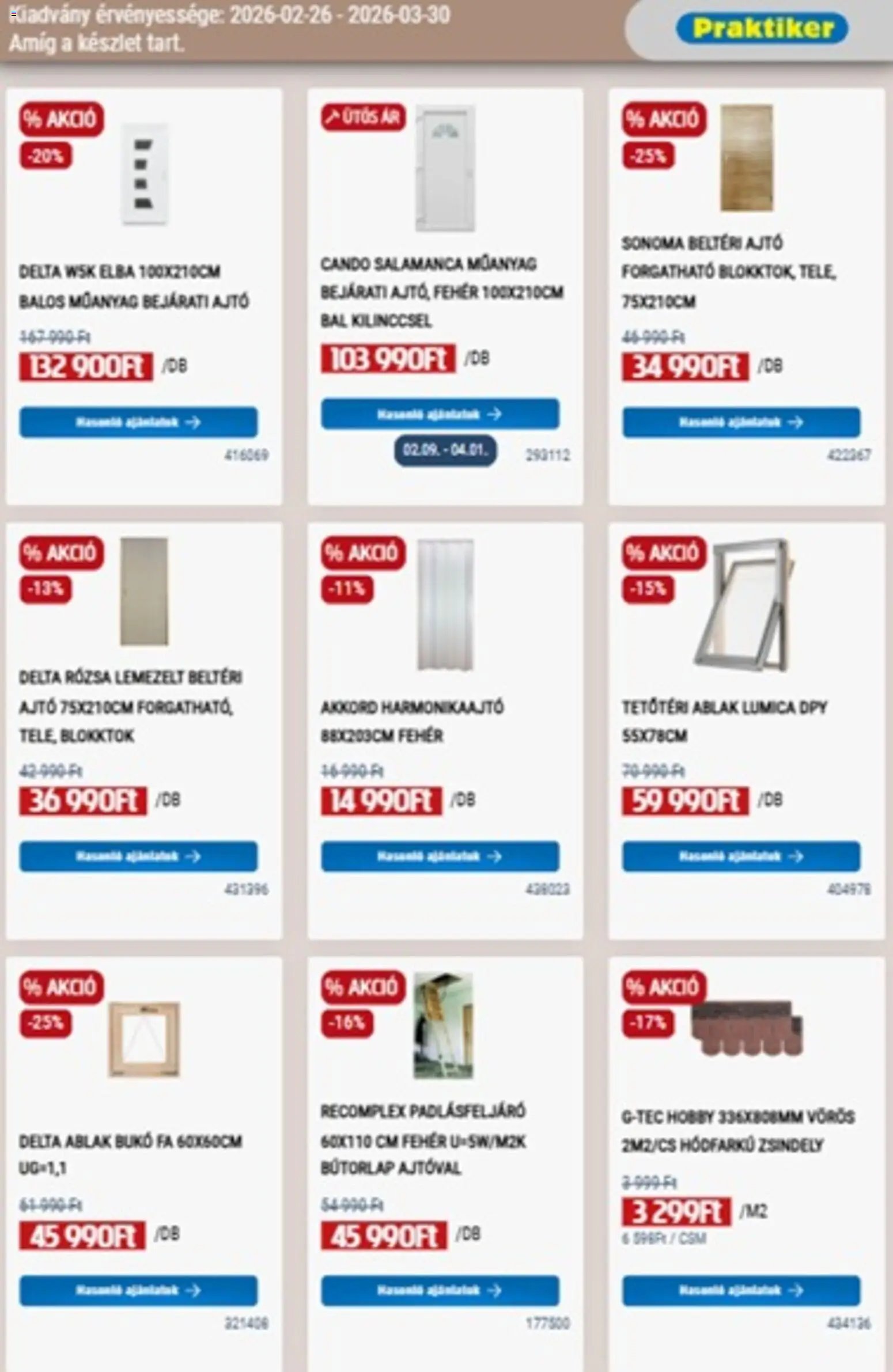 Praktiker újság 2026.02.26. Praktiker akciós újság (2026-02-26 - 2026-03-30)
