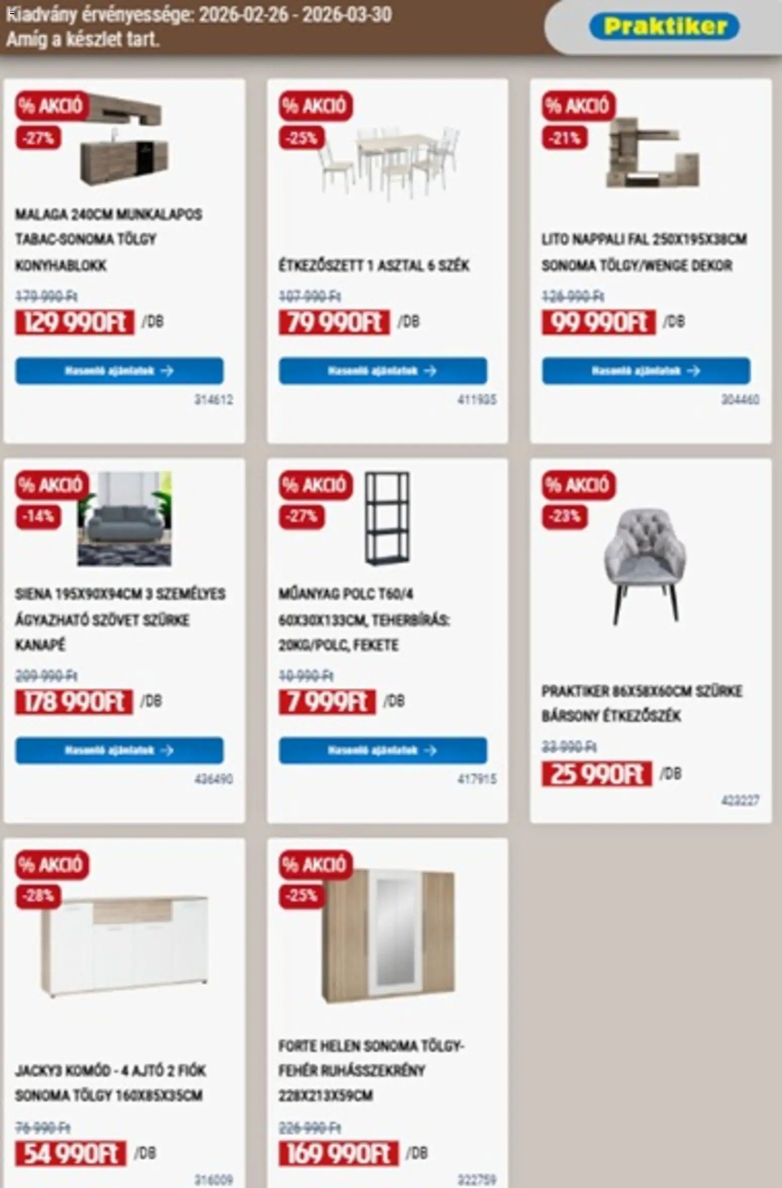 Praktiker újság 2026.02.26. Praktiker akciós újság (2026-02-26 - 2026-03-30)