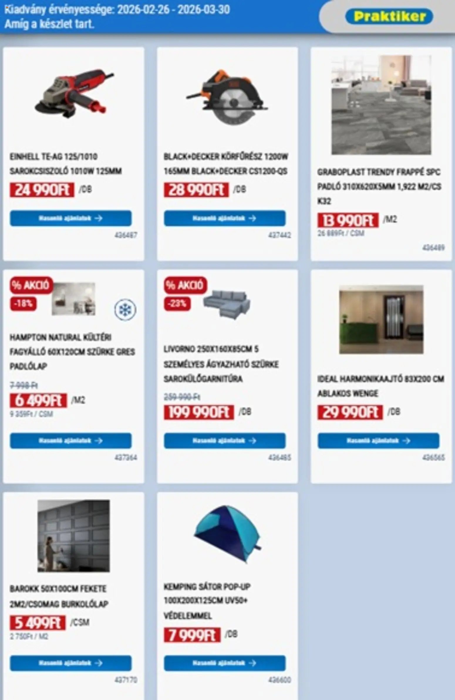Praktiker újság 2026.02.26. Praktiker akciós újság (2026-02-26 - 2026-03-30)