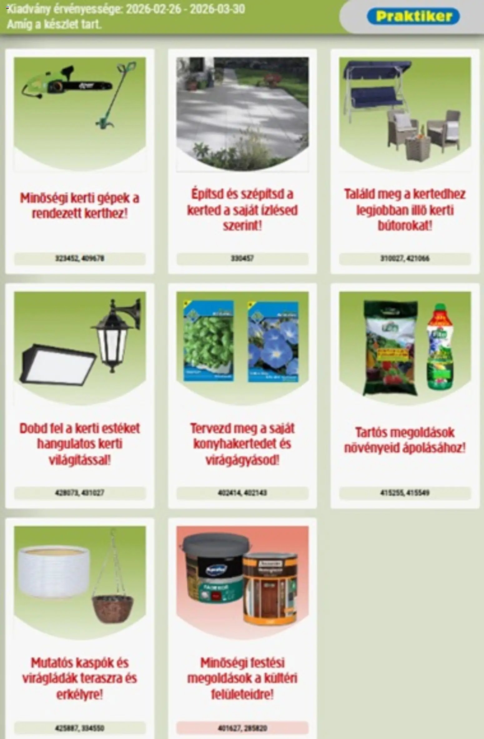 Praktiker újság 2026.02.26. Praktiker akciós újság (2026-02-26 - 2026-03-30)
