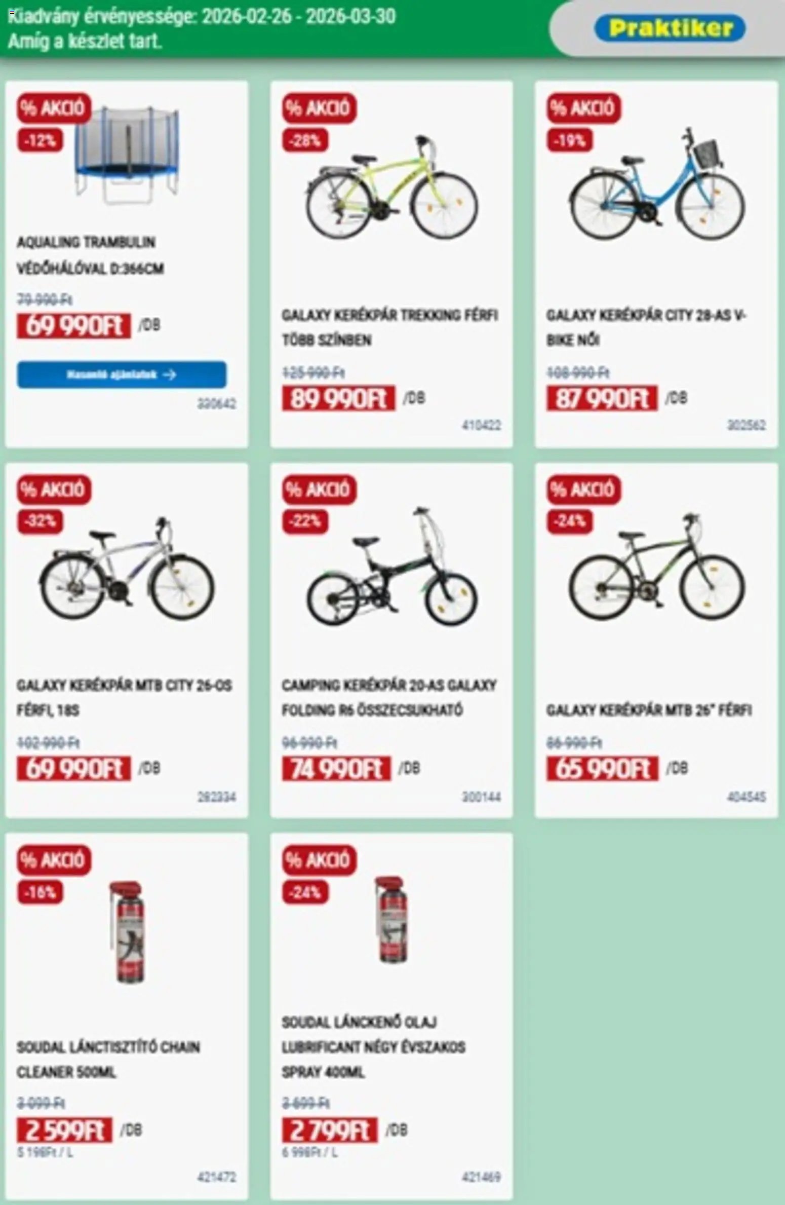 Praktiker újság 2026.02.26. Praktiker akciós újság (2026-02-26 - 2026-03-30)