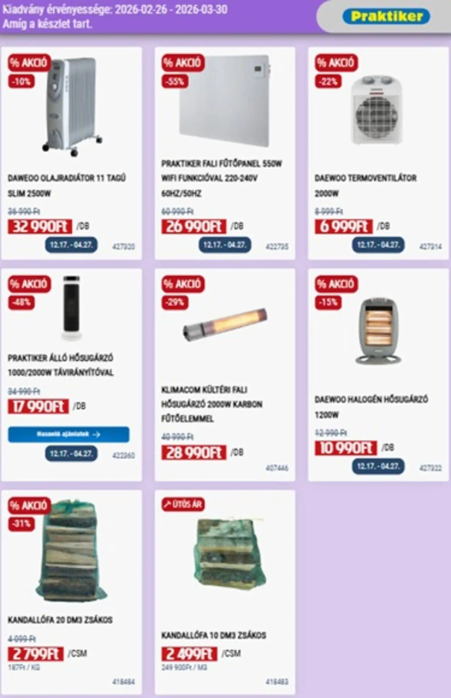 Praktiker újság 2026.02.26. Praktiker akciós újság (2026-02-26 - 2026-03-30)