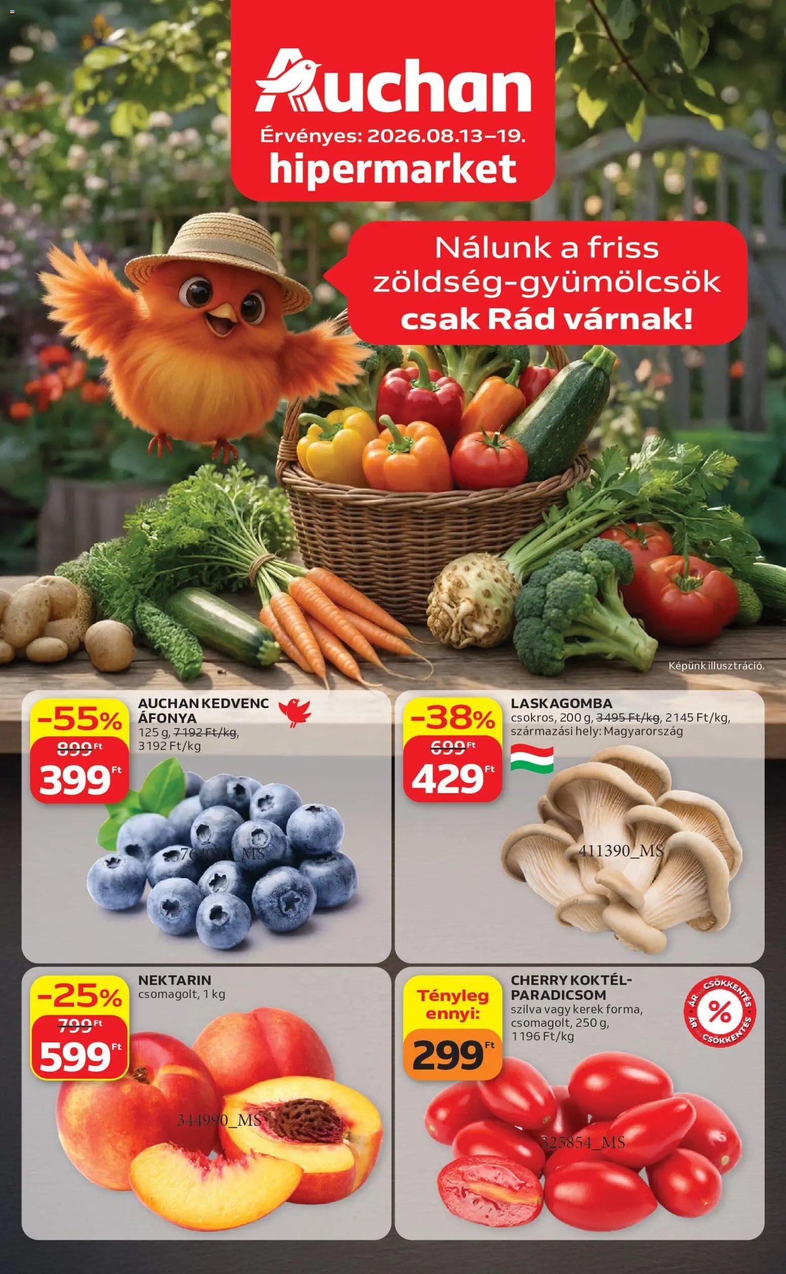 Auchan újság 2026.08.13. Auchan Zöldség Gyümölcs ajánlatok