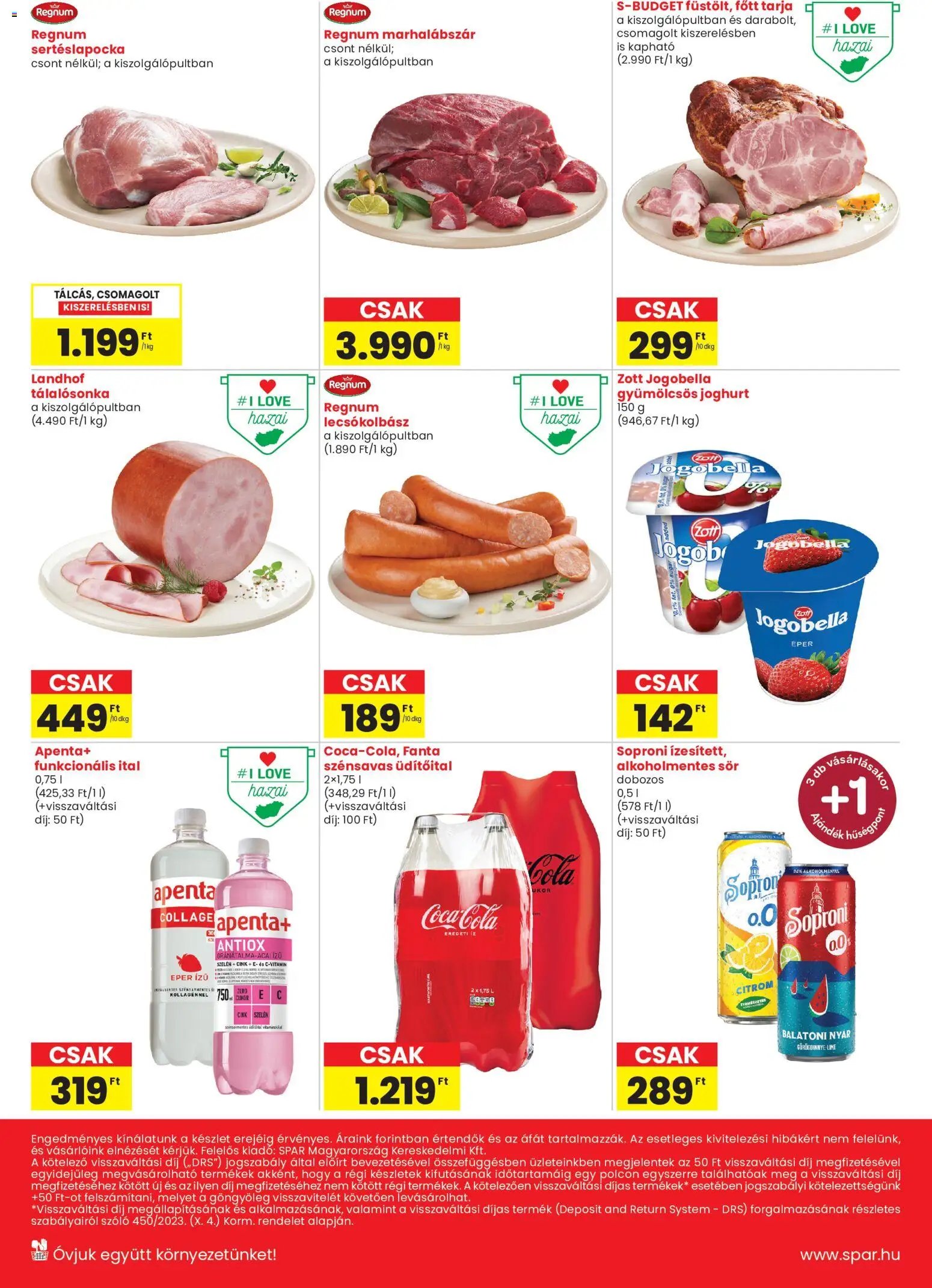 Spar Market újság 2026.07.23. Spar Market Bak, Nagykapornak, Zalalövő szórólap