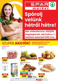Spar Market újság 2026.07.23. Spar Market Bak, Nagykapornak, Zalalövő szórólap