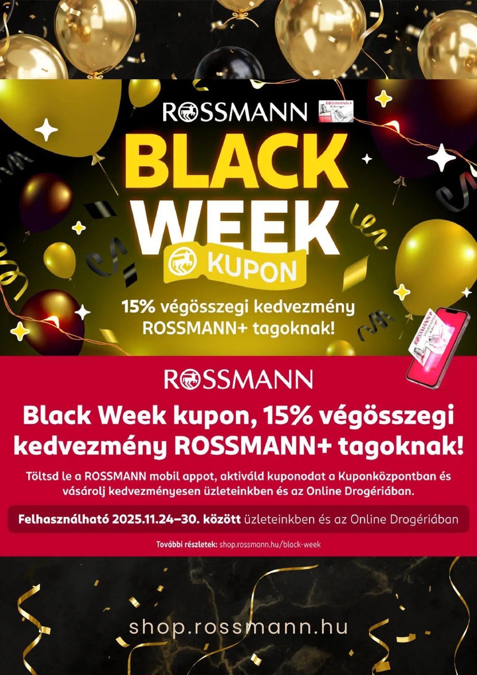 Rossmann újság 2025.11.24. Black Friday (2025-11-24 - 2025-11-30)