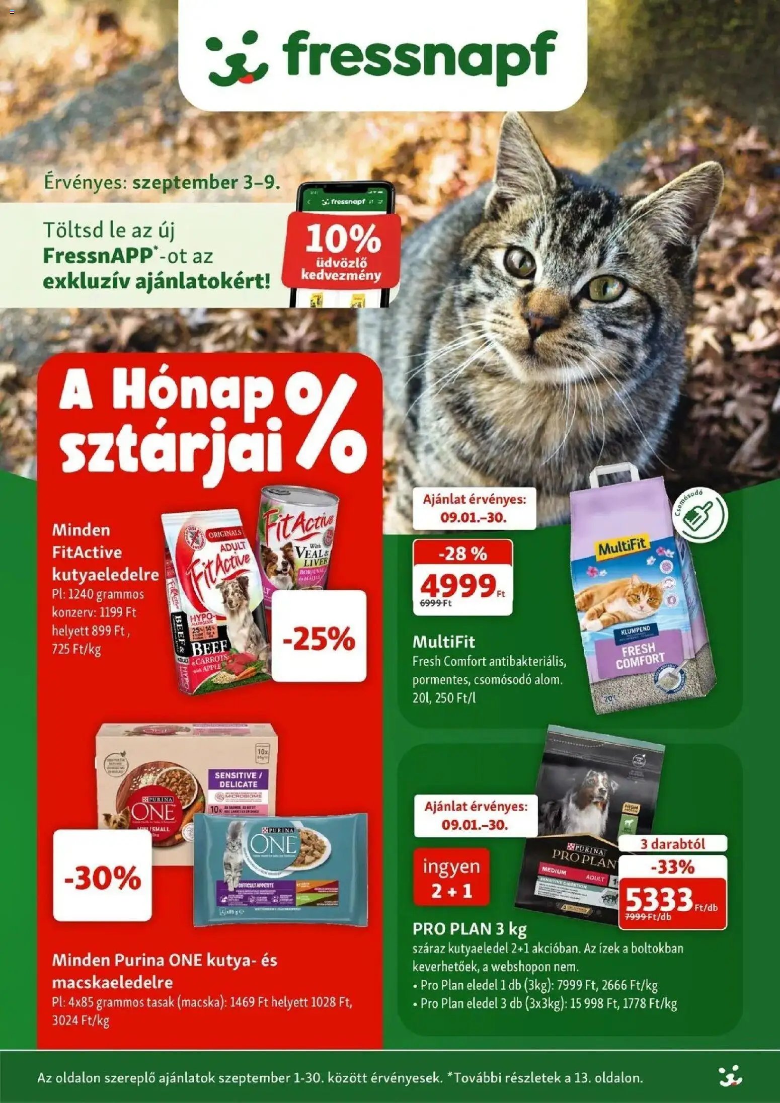 Fressnapf újság 2026.09.03. Fressnapf aktuális akciós újság