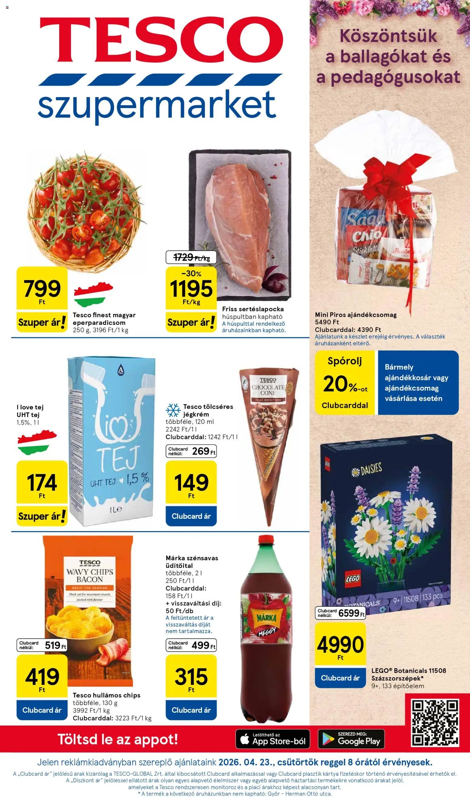 Tesco újság 2026.04.23. Tesco Szupermarket akciós újság (2026-04-23 - 2026-04-29)