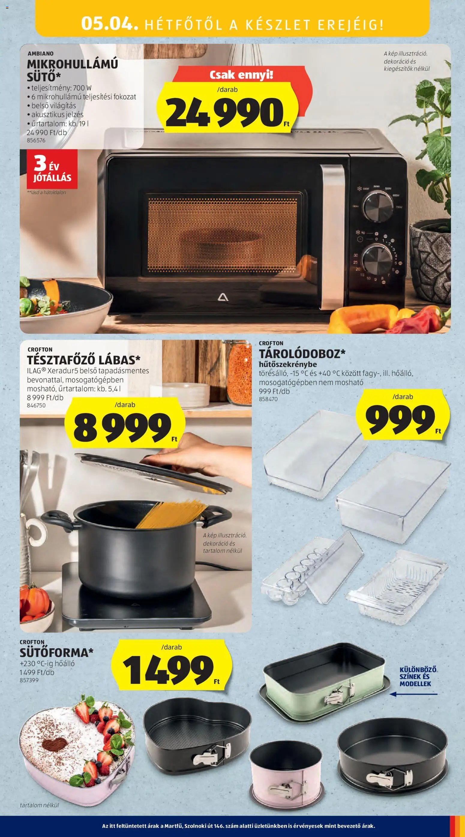 Aldi újság 2026.04.30. Aldi Középső sor termékei (2026-04-30 - 2026-05-06)