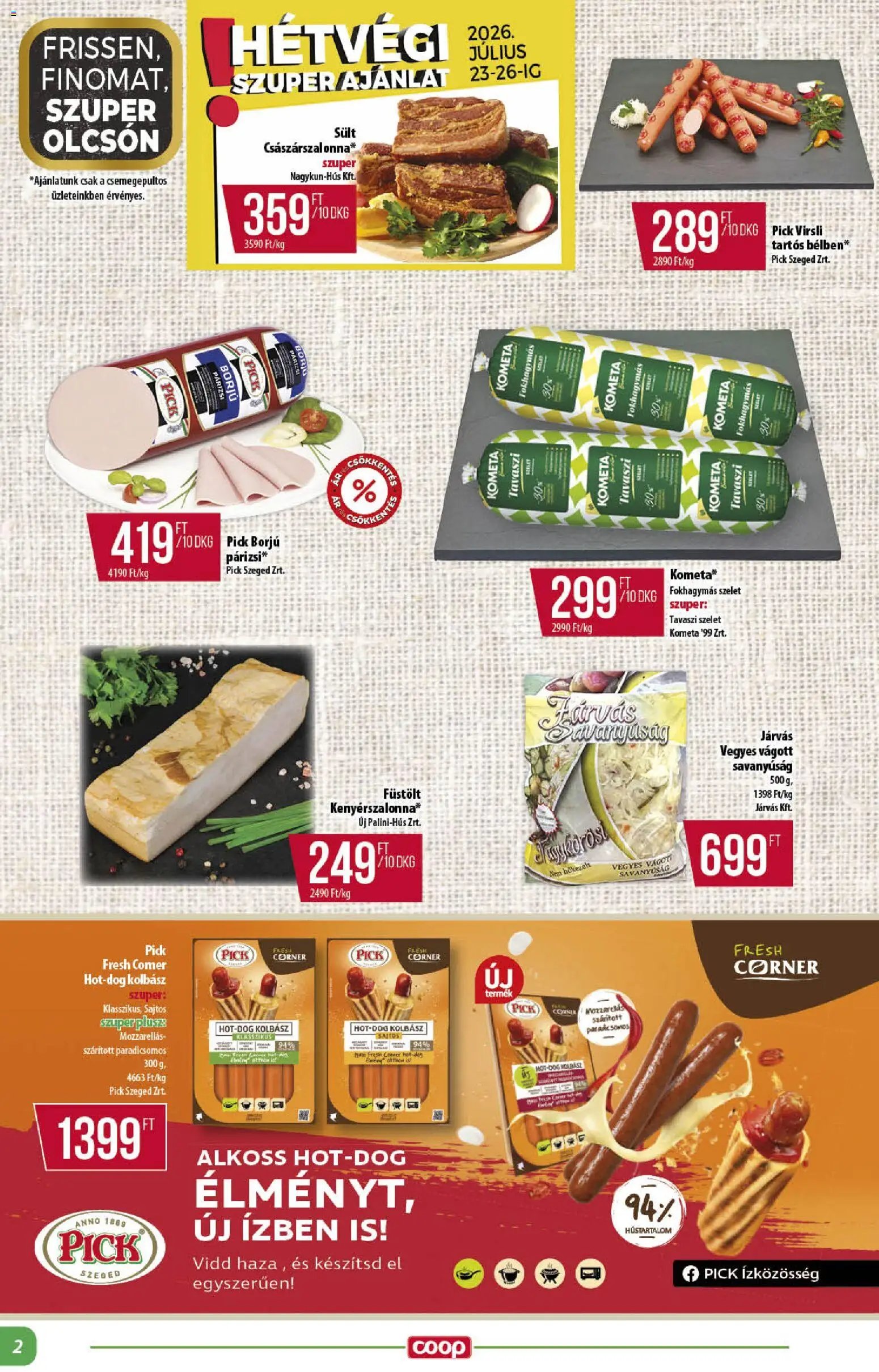 COOP újság 2026.07.23. COOP - Abc & szuper / Alföld Pro-Coop Zrt.