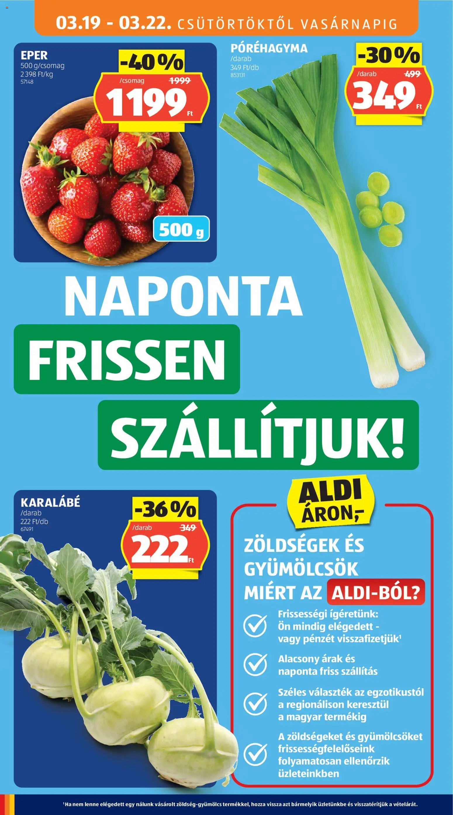 Aldi újság 2026.03.19. Aldi akciós újság (2026-03-19 - 2026-03-25)