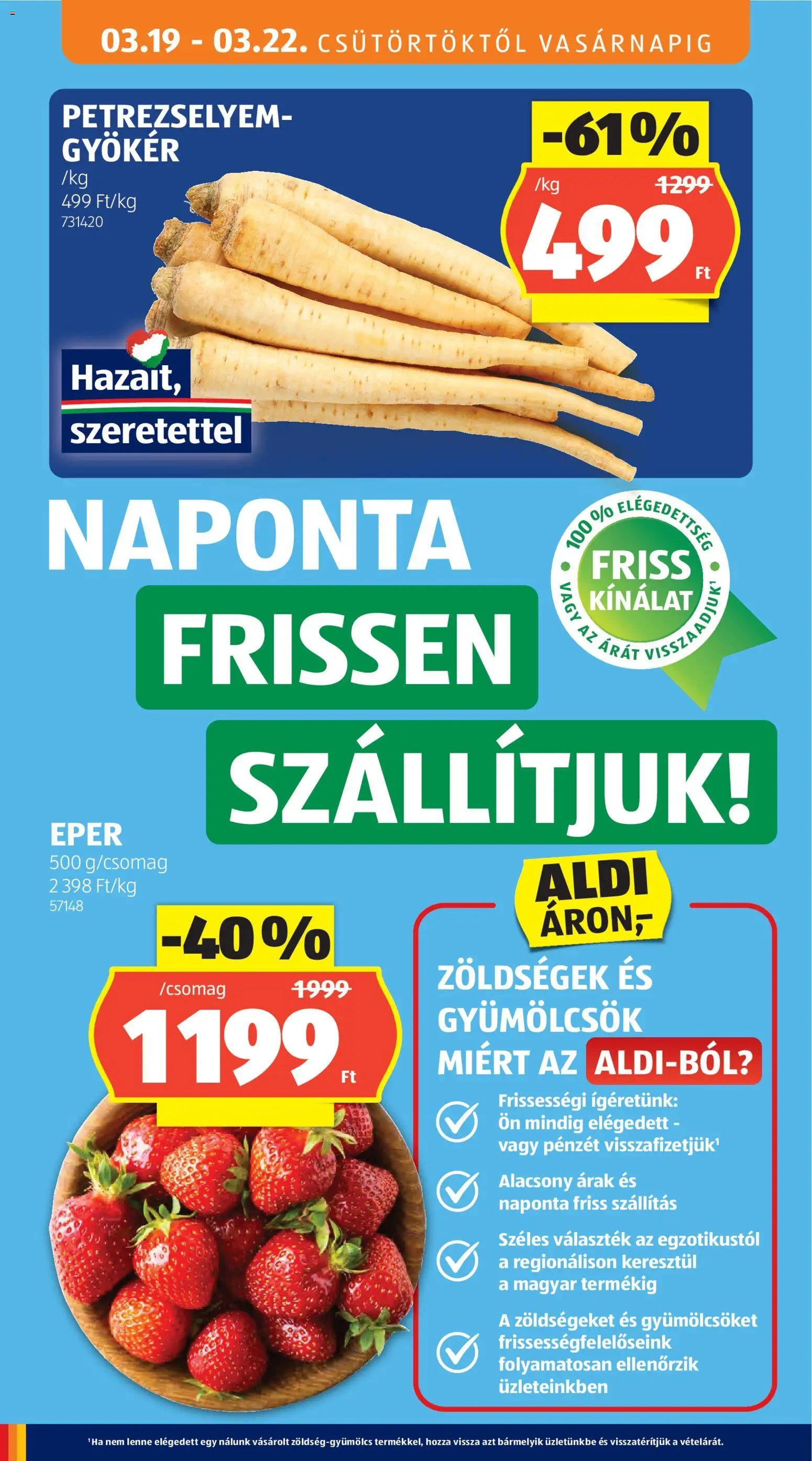 Aldi újság 2026.03.19. Aldi akciós újság (2026-03-19 - 2026-03-25)