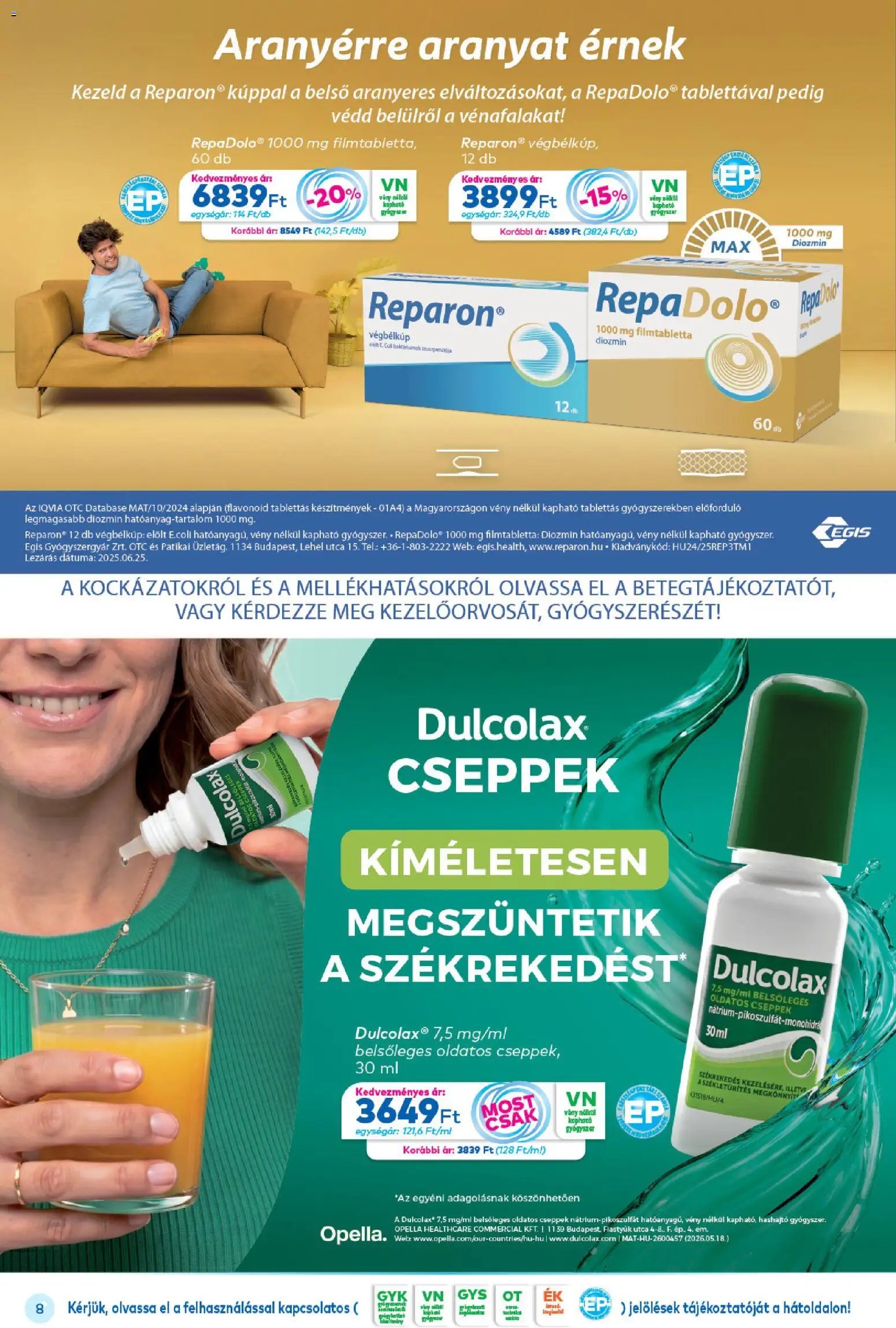 Gyöngy Patikák újság 2026.08.01. Gyöngy Patikák akciós újság