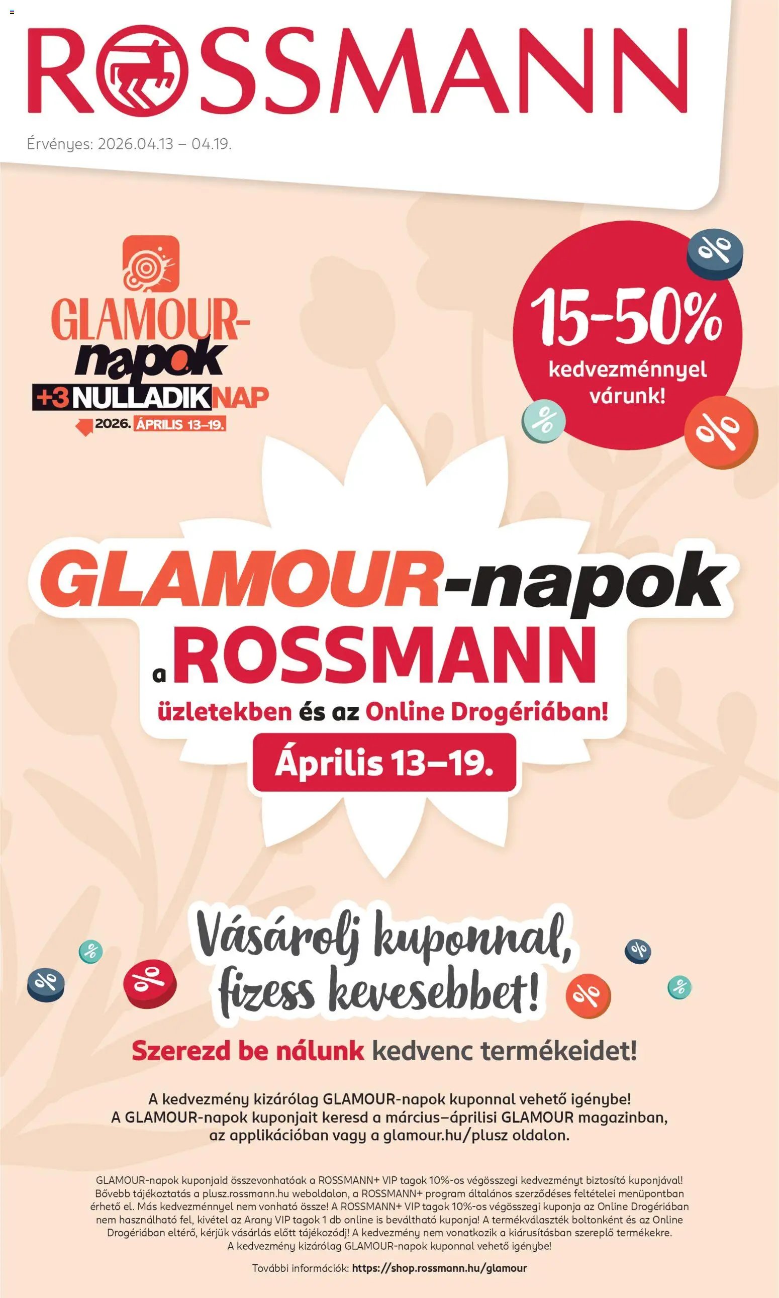 Rossmann újság 2026.04.13. Rossmann akciós újság (2026-04-13 - 2026-04-19)