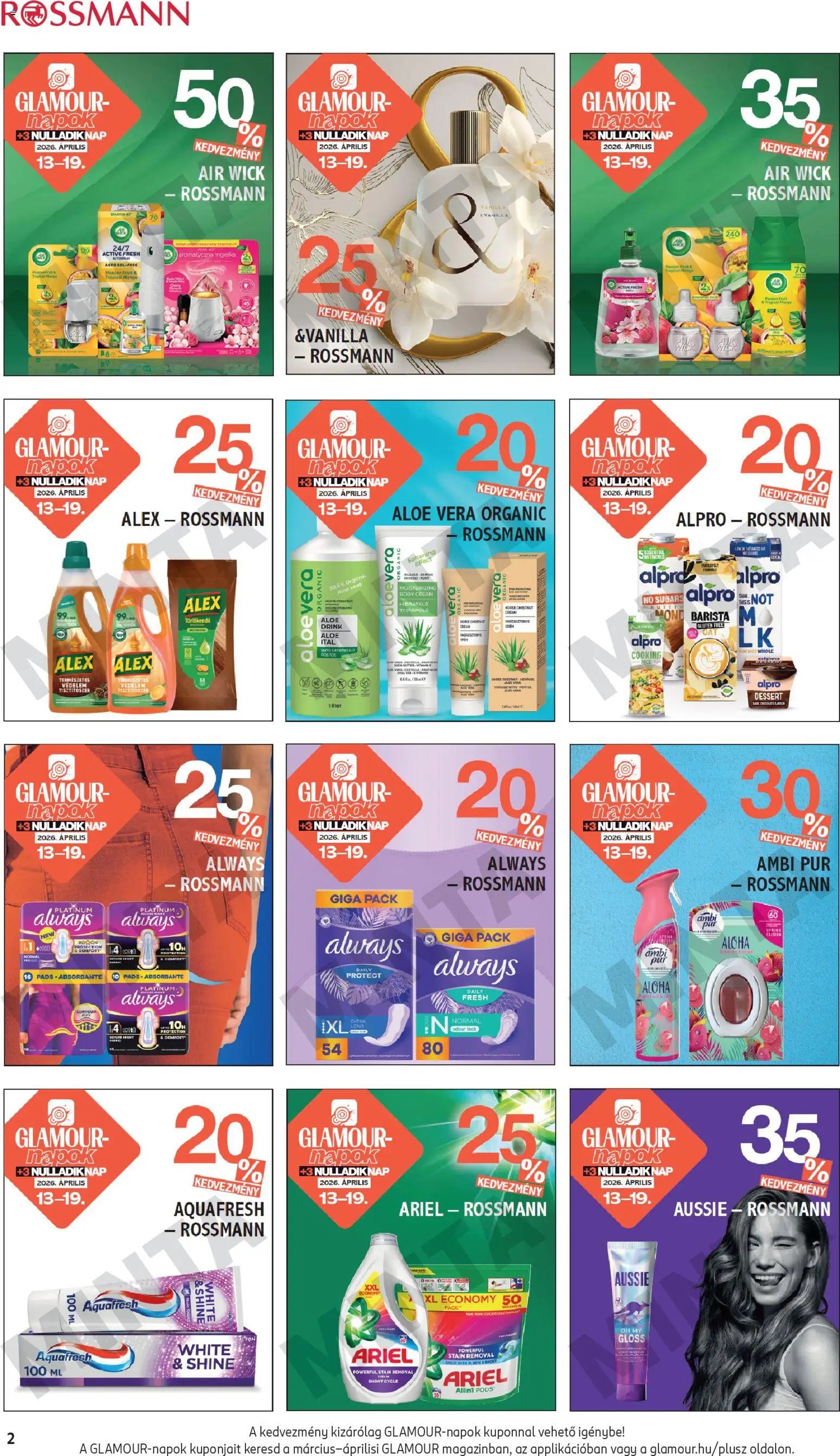 Rossmann újság 2026.04.13. Rossmann akciós újság (2026-04-13 - 2026-04-19)