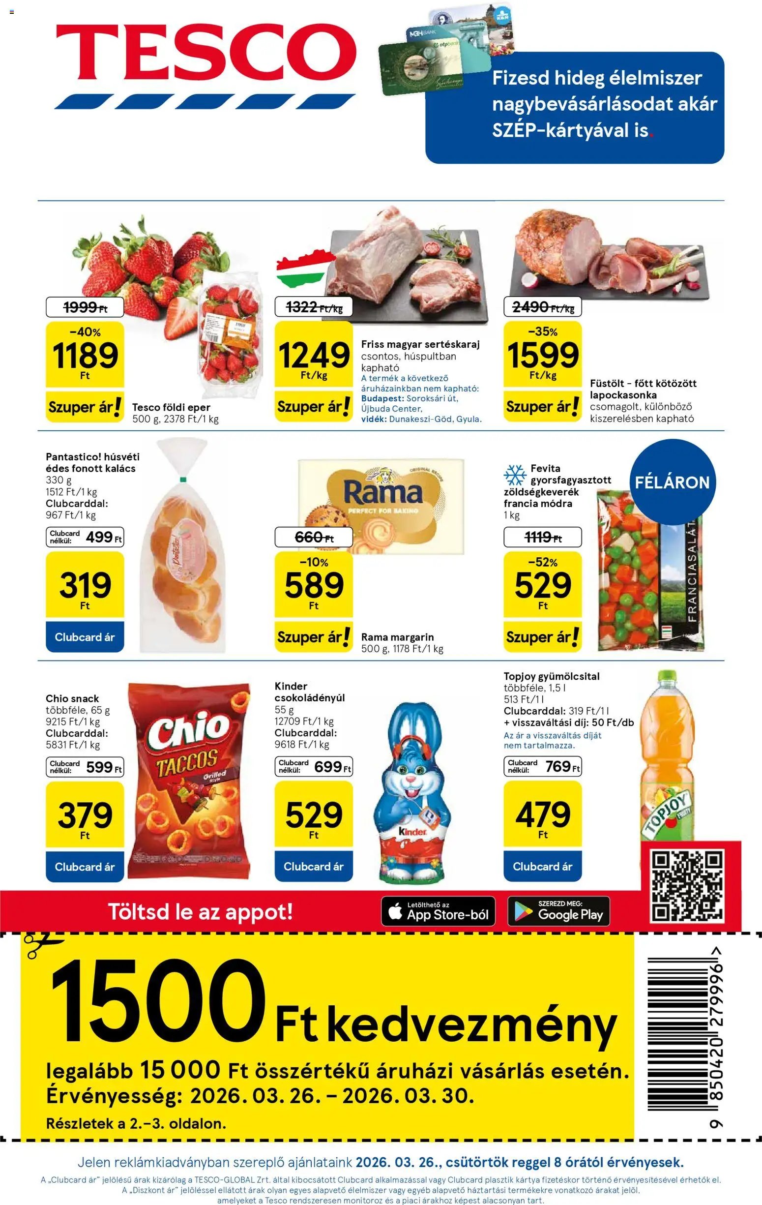 Tesco újság 2026.03.26. Tesco aktuális akciós újság (2026-03-26 - 2026-04-01)