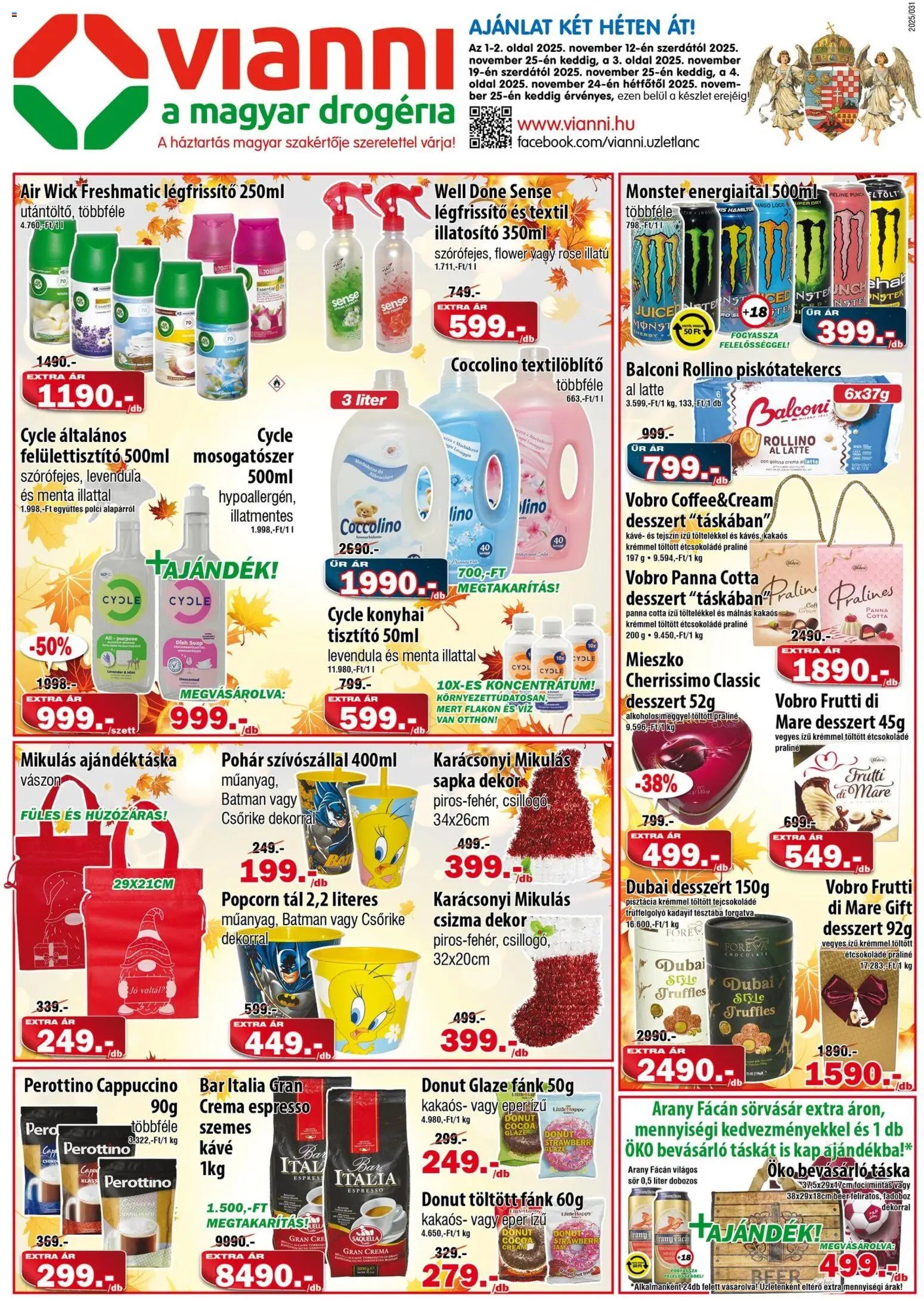 Vianni újság 2025.11.12. Akciós újság Vianni (2025-11-12 - 2025-11-25)