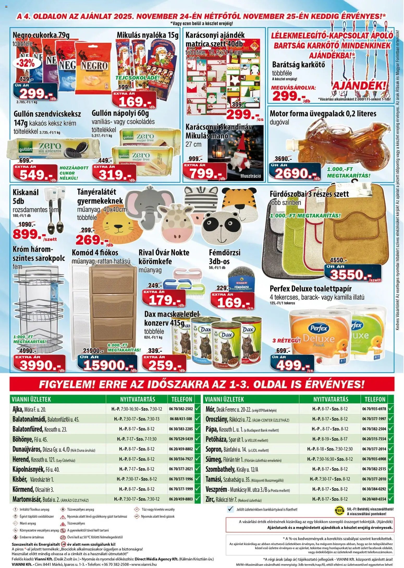 Vianni újság 2025.11.12. Akciós újság Vianni (2025-11-12 - 2025-11-25)