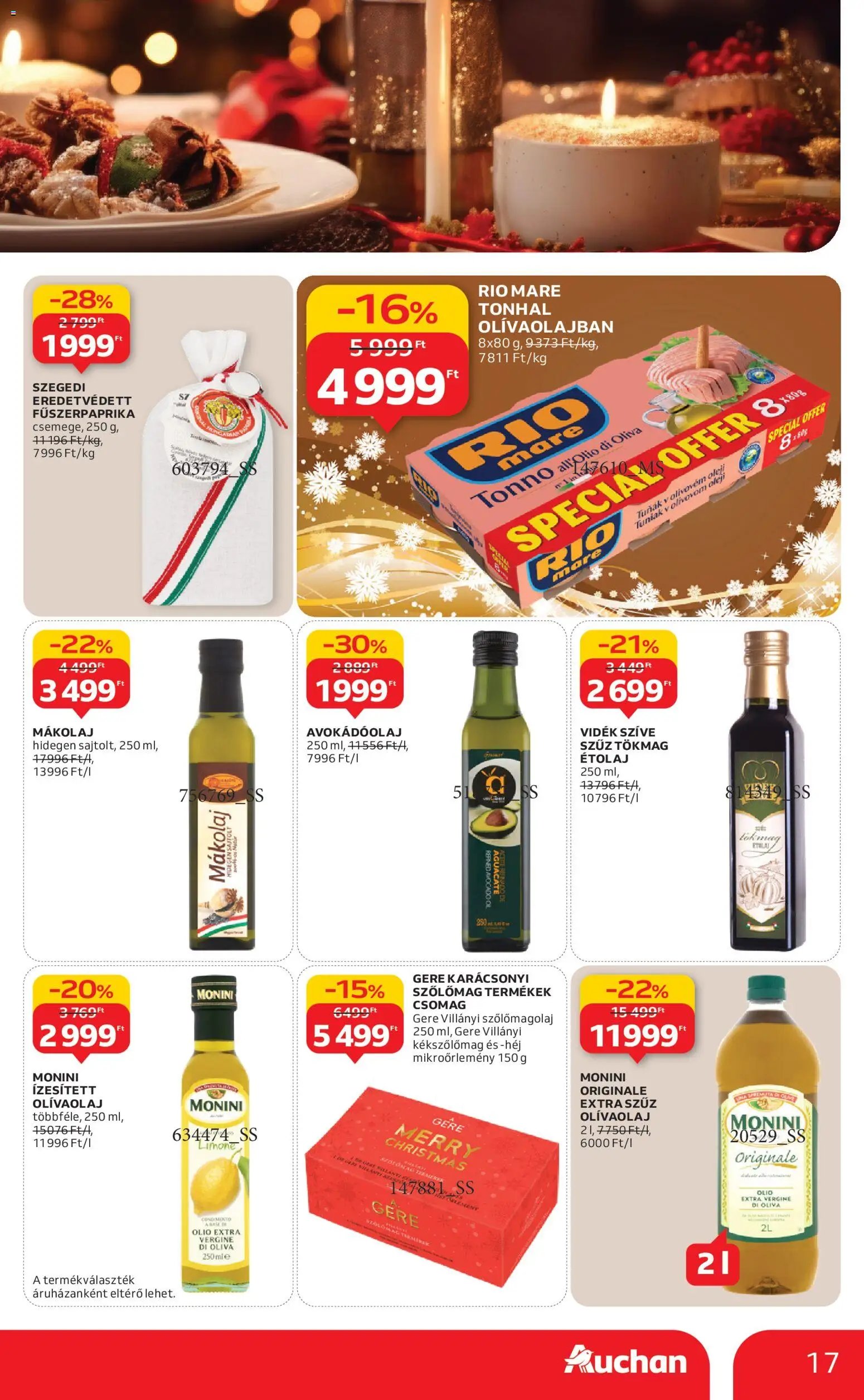 Auchan újság 2025.11.20. Karácsonyi prémium élelmiszer hipermarket ajánlataink (2025-11-20 - 2025-12-24)